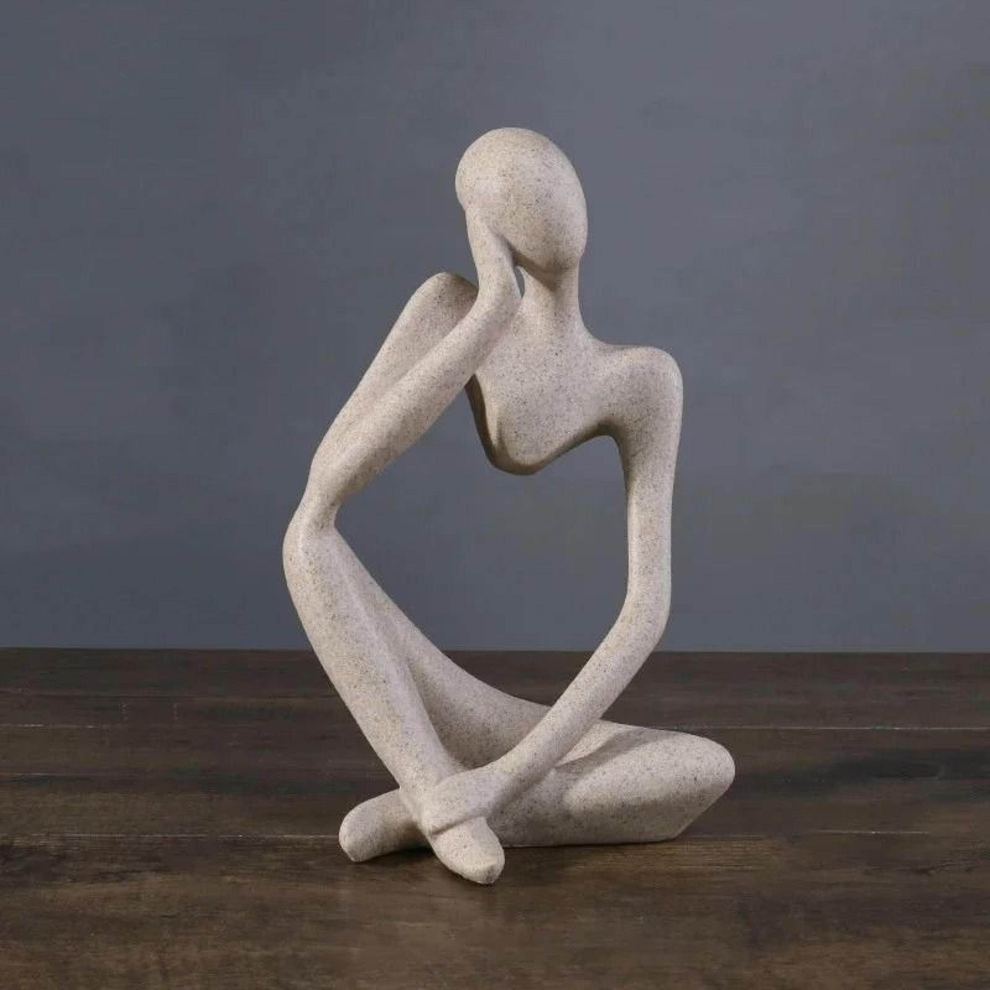 Minimalist Contemplation Sculpture Modern Abstract Human Decor Statue 4