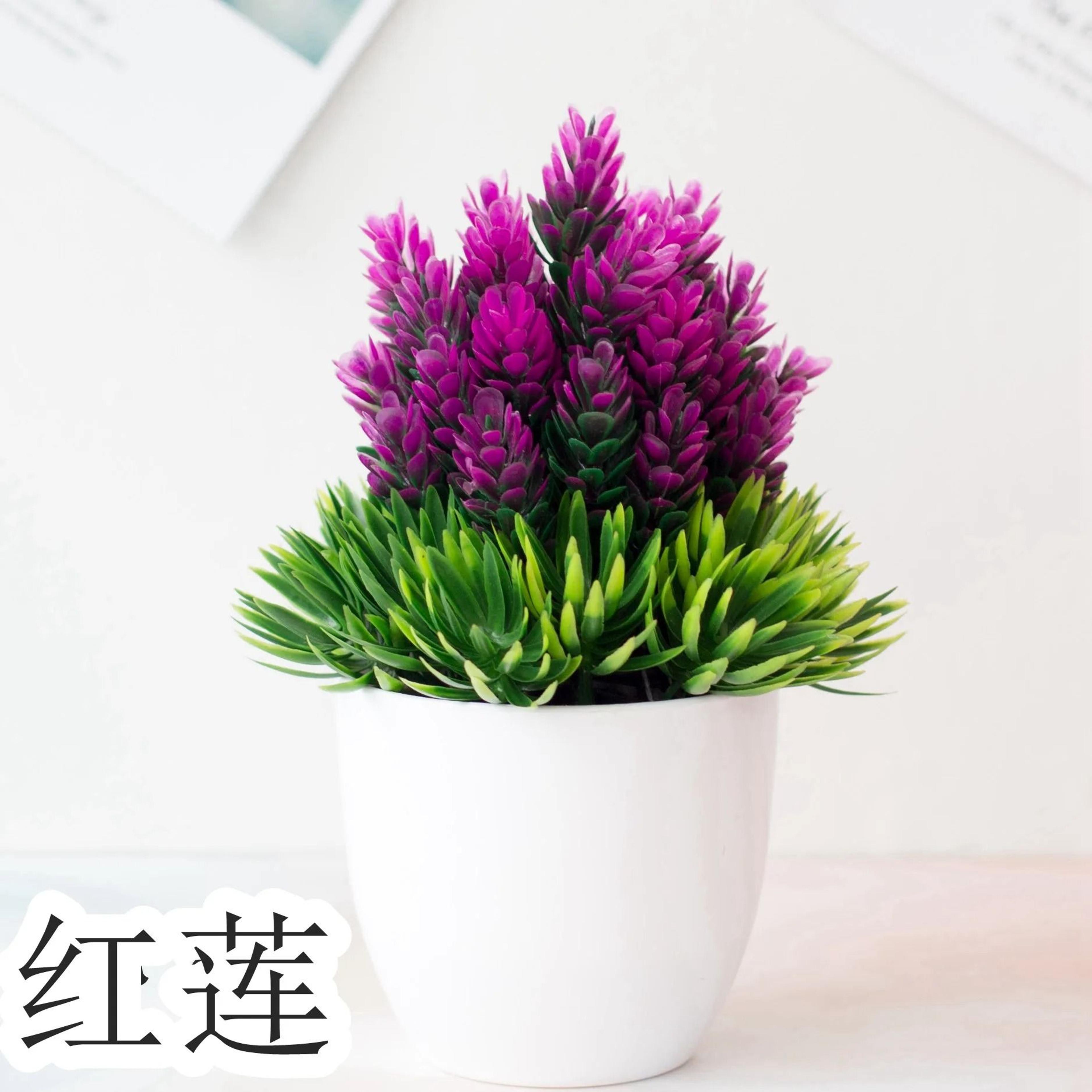 Artificial Bonsai Plant Small Potted Green Tree Decor For Home And Office 25