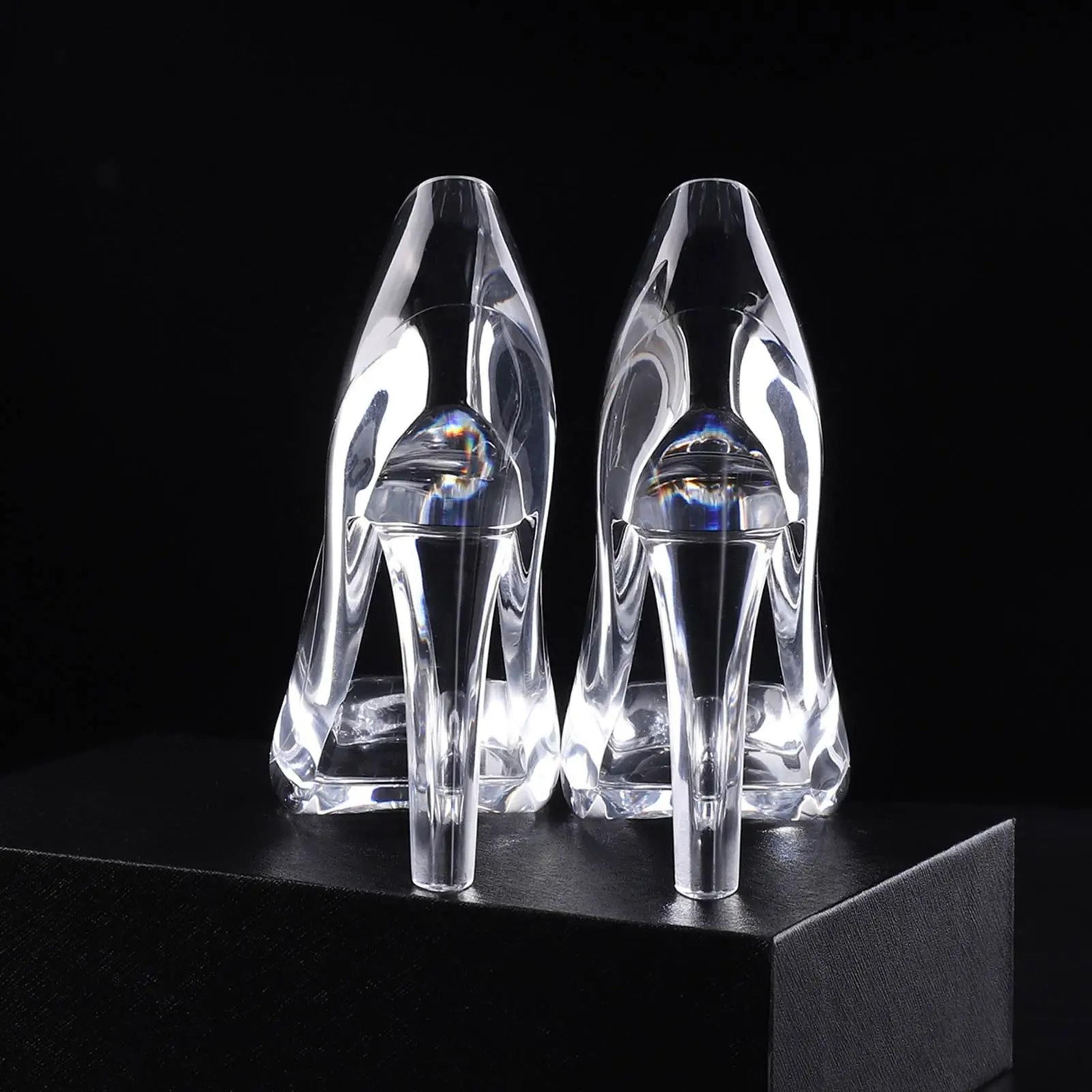 Crystal Glass Slipper Figurine Elegant High Heel Decor For Gifts And Weddings 4
