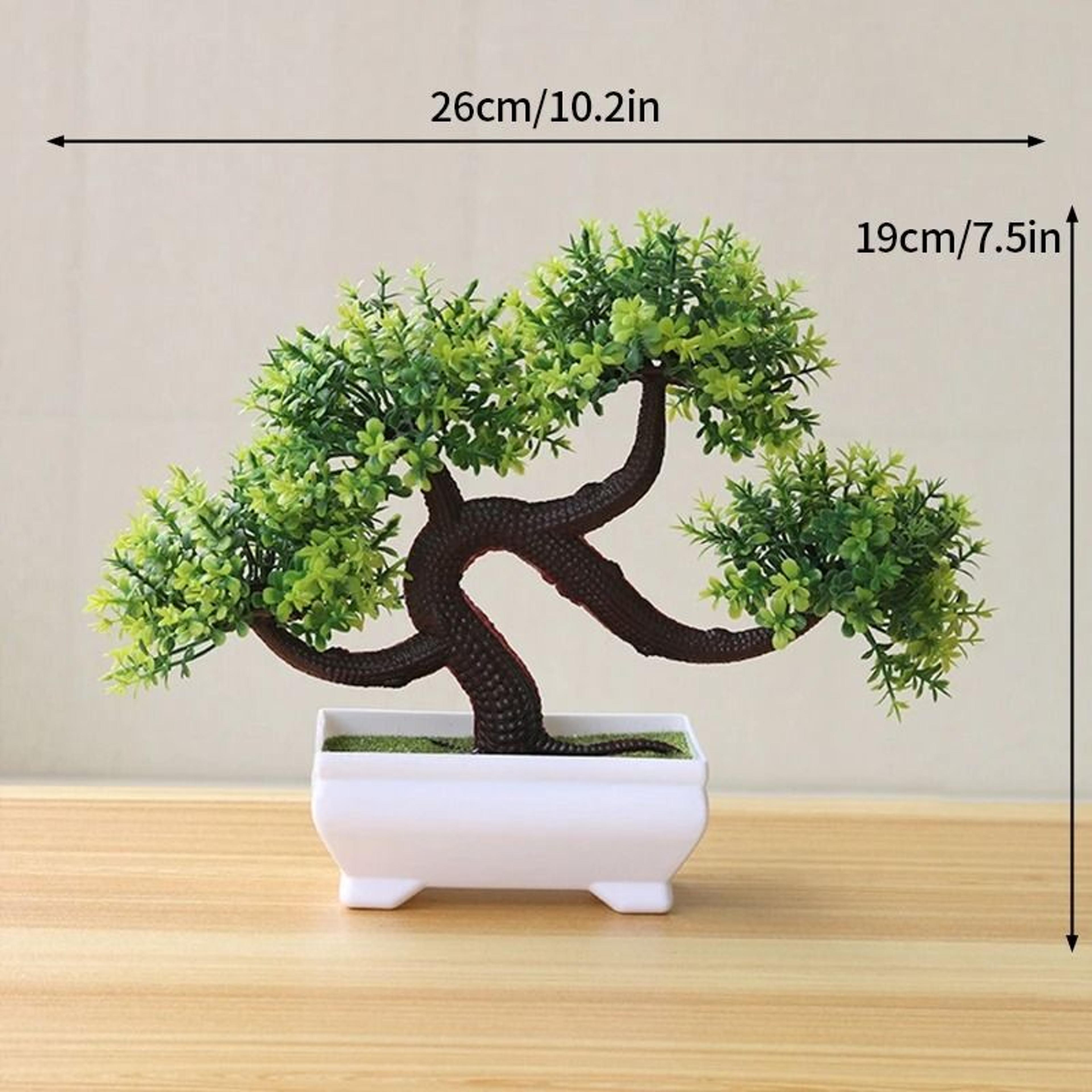 Artificial Potted Plant Mini Bonsai Tree Home Decor Accent 9
