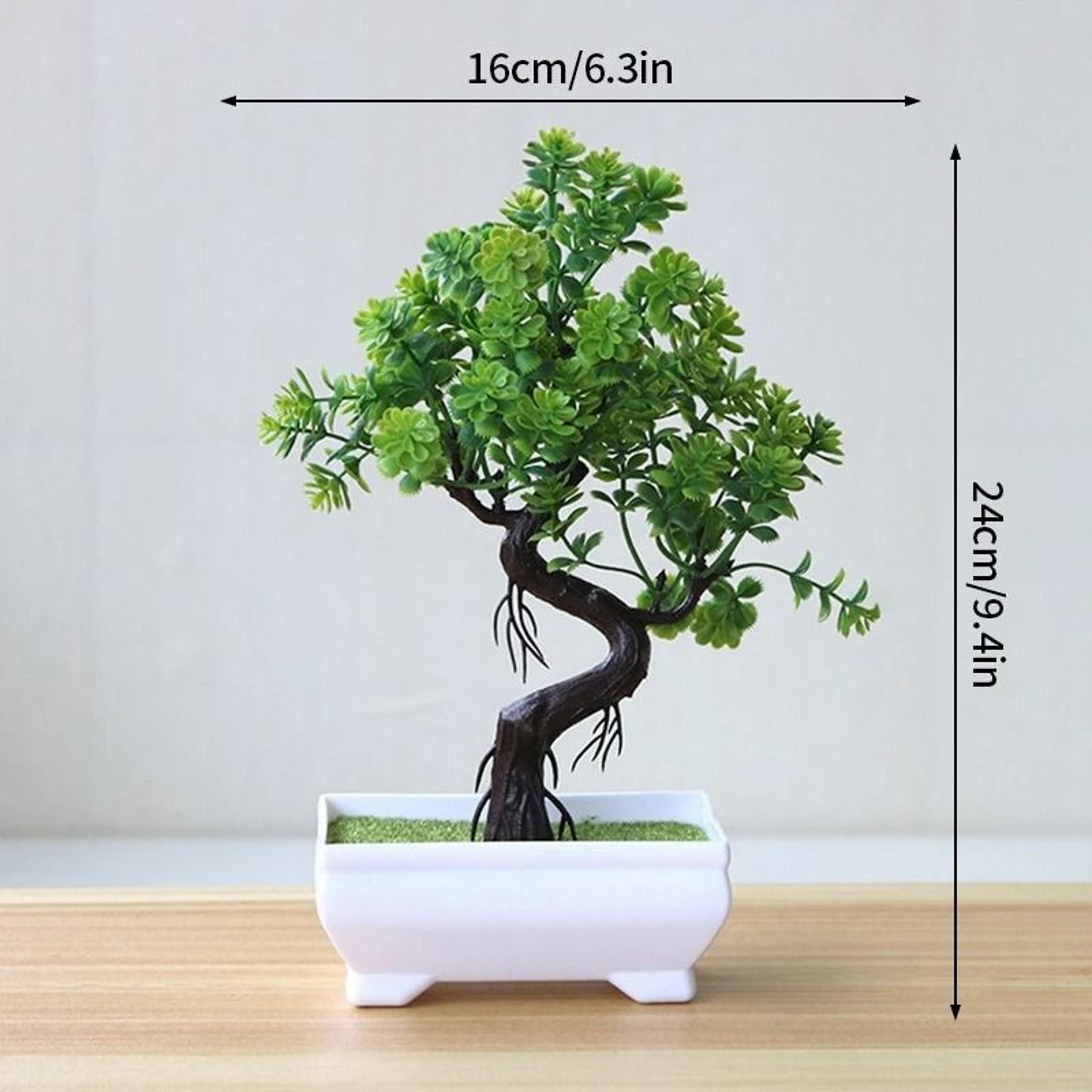Artificial Potted Plant Mini Bonsai Tree Home Decor Accent 13
