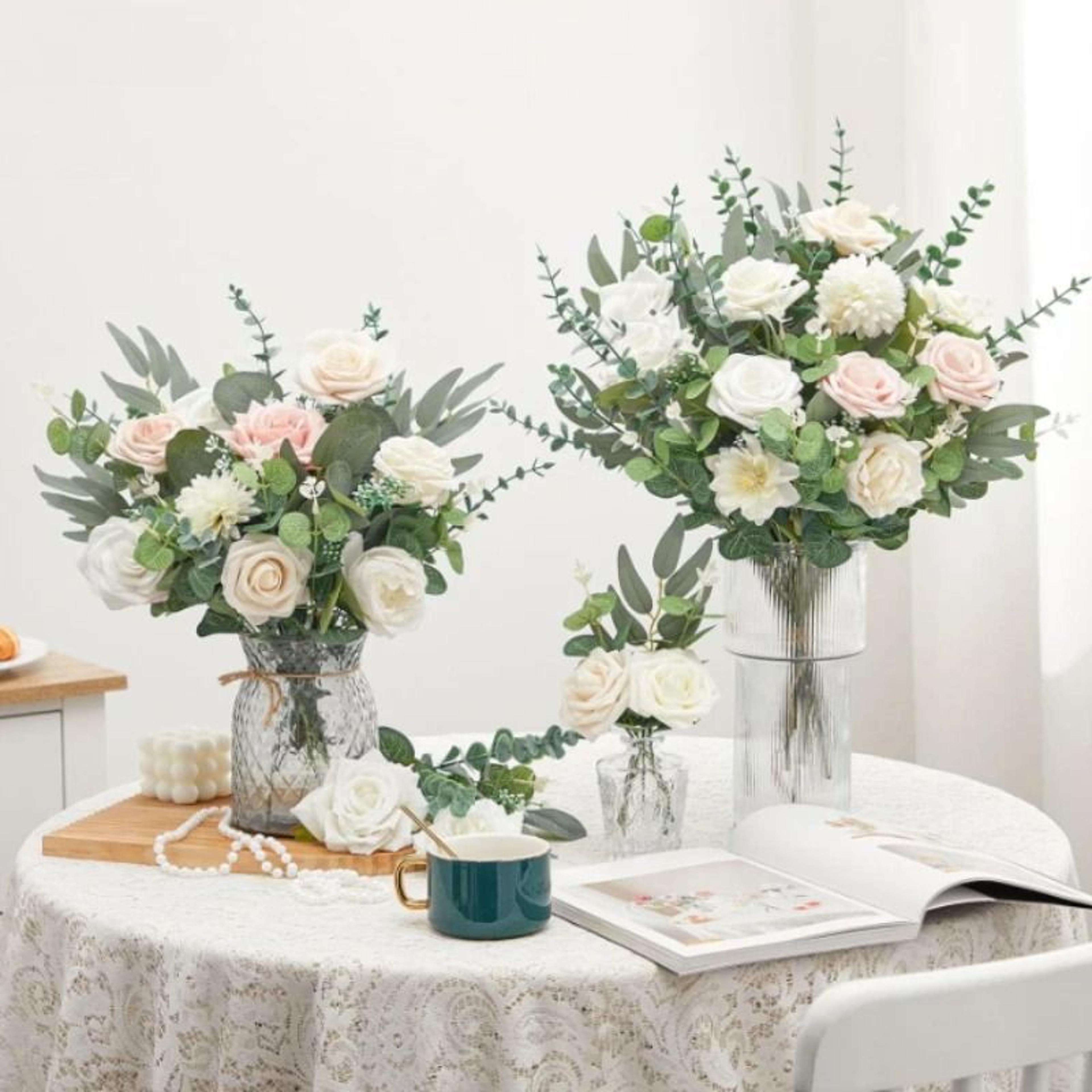 Artificial Eucalyptus Stems Greenery Bouquet Decor For Weddings And Home 7