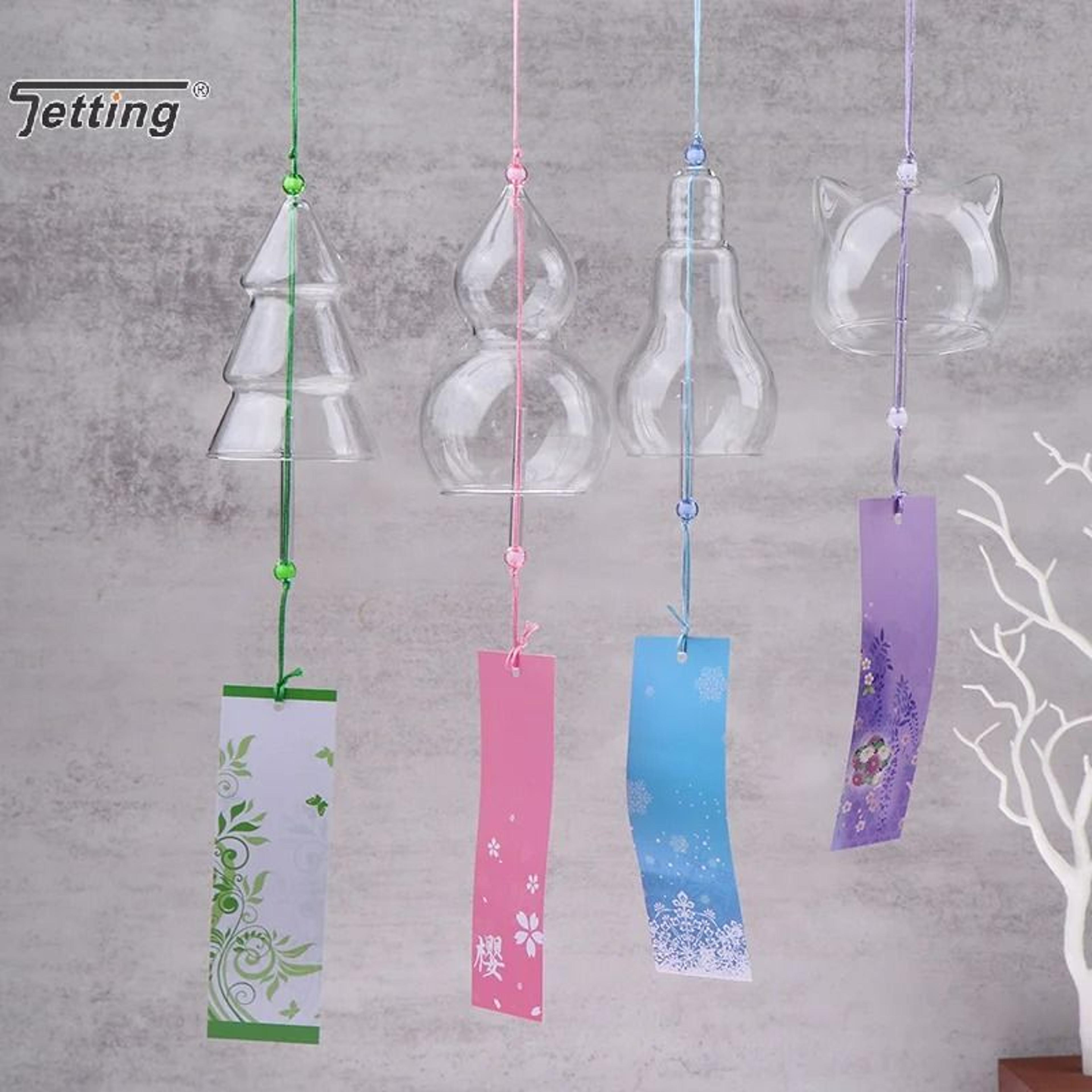 Transparent Glass Wind Chimes Japanese Wind Bell Hanging Decor 9