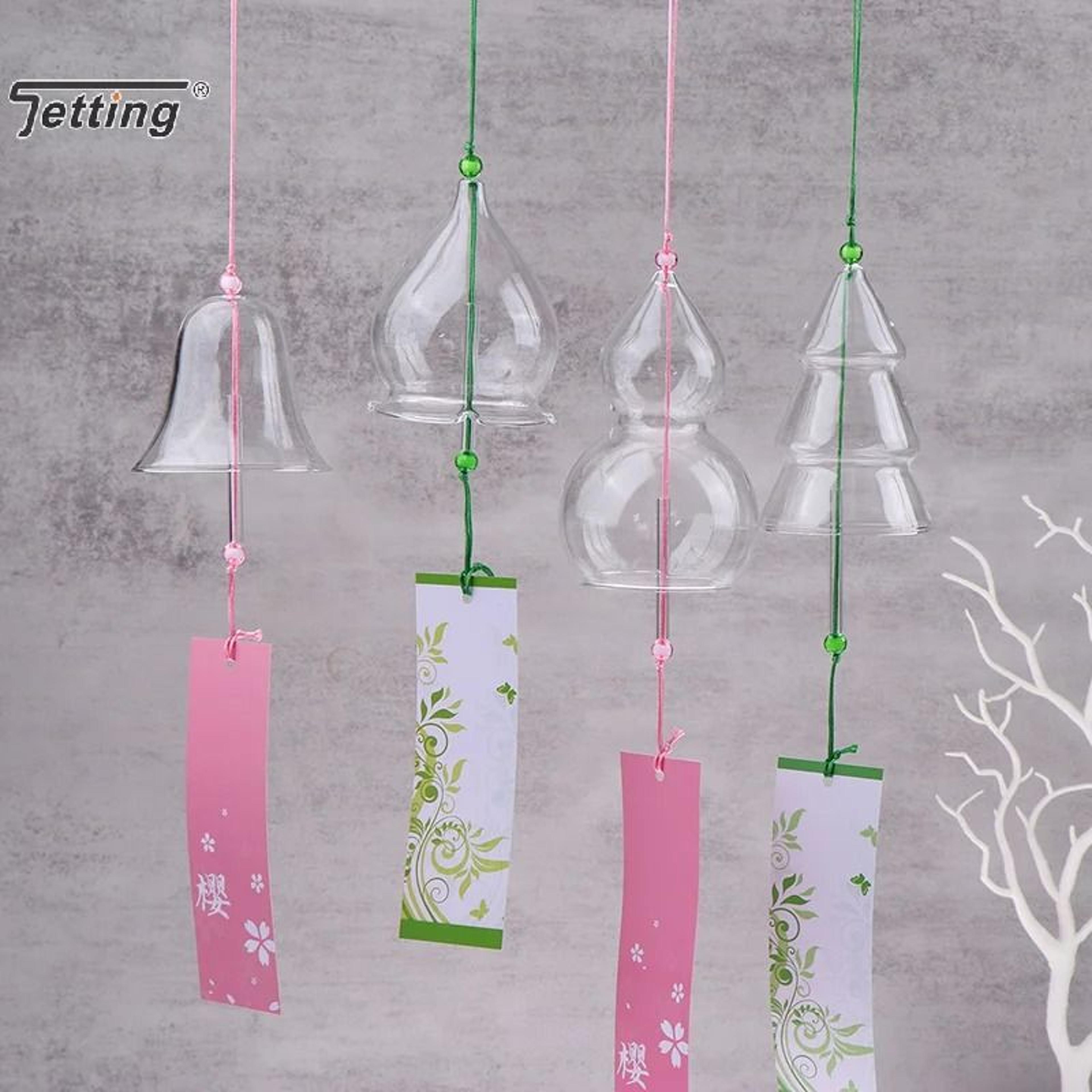 Transparent Glass Wind Chimes Japanese Wind Bell Hanging Decor 11