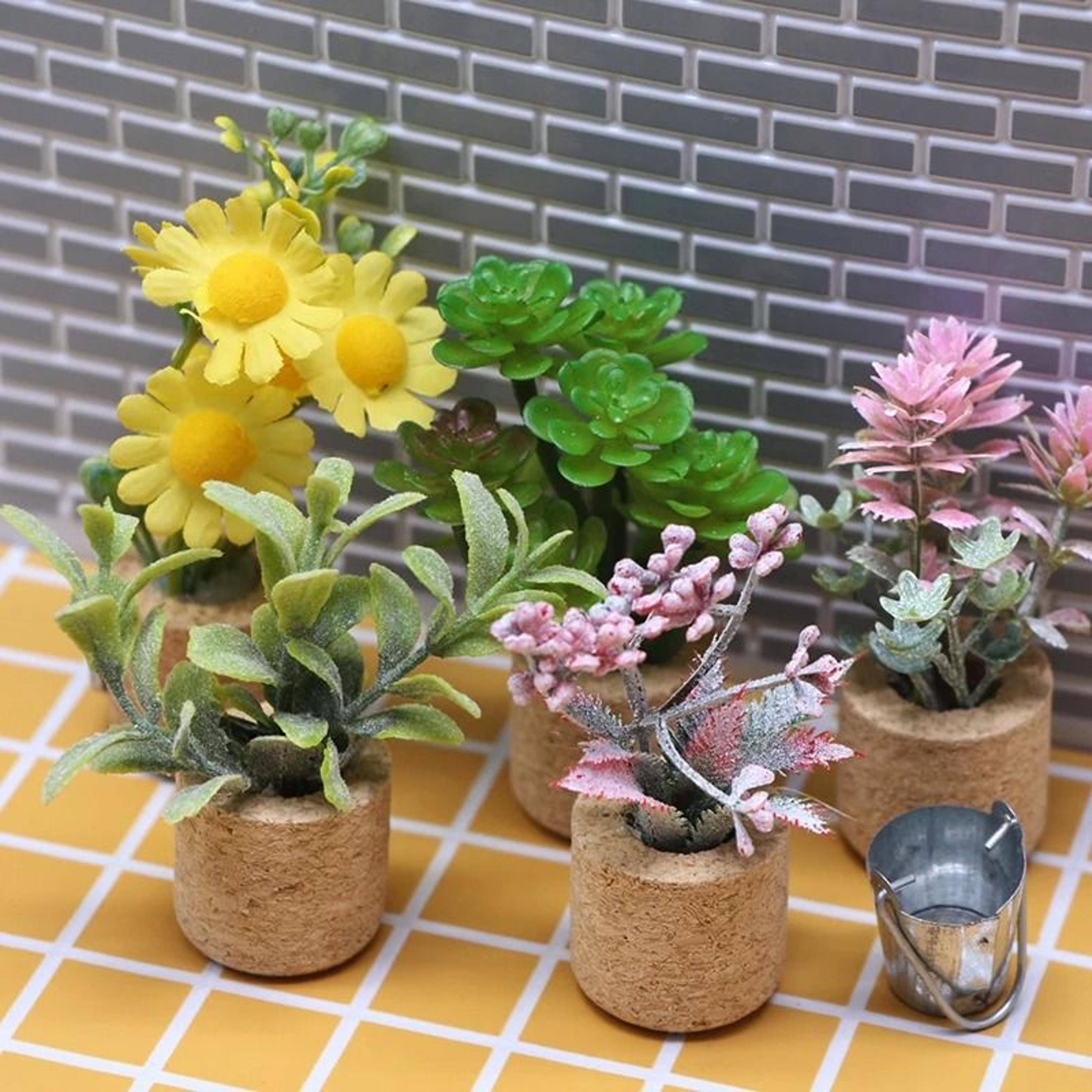 Dollhouse Miniature Potted Plants Micro Garden Decor Accessories 9