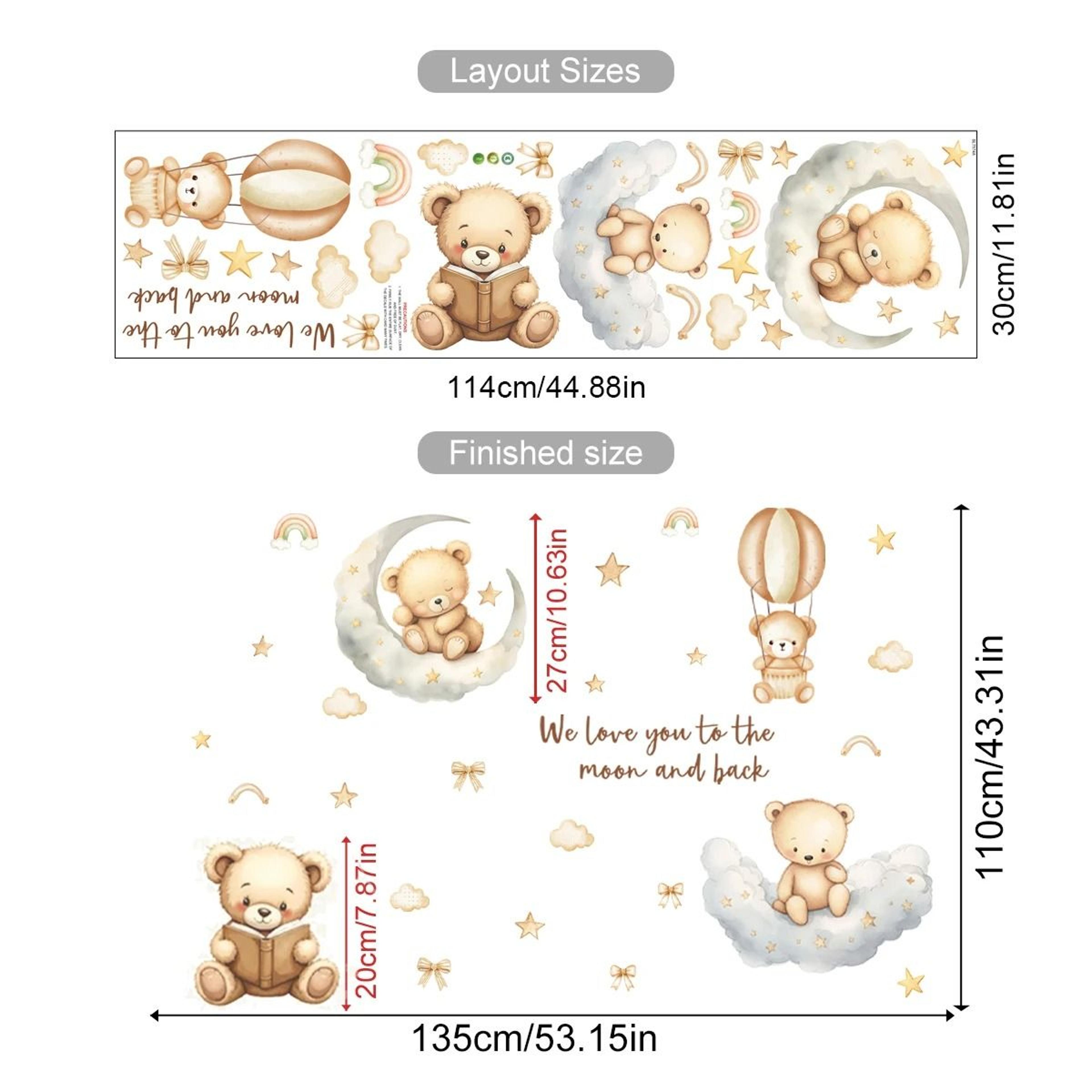 cartoon hot air balloon nursery wall stickers kids room decor