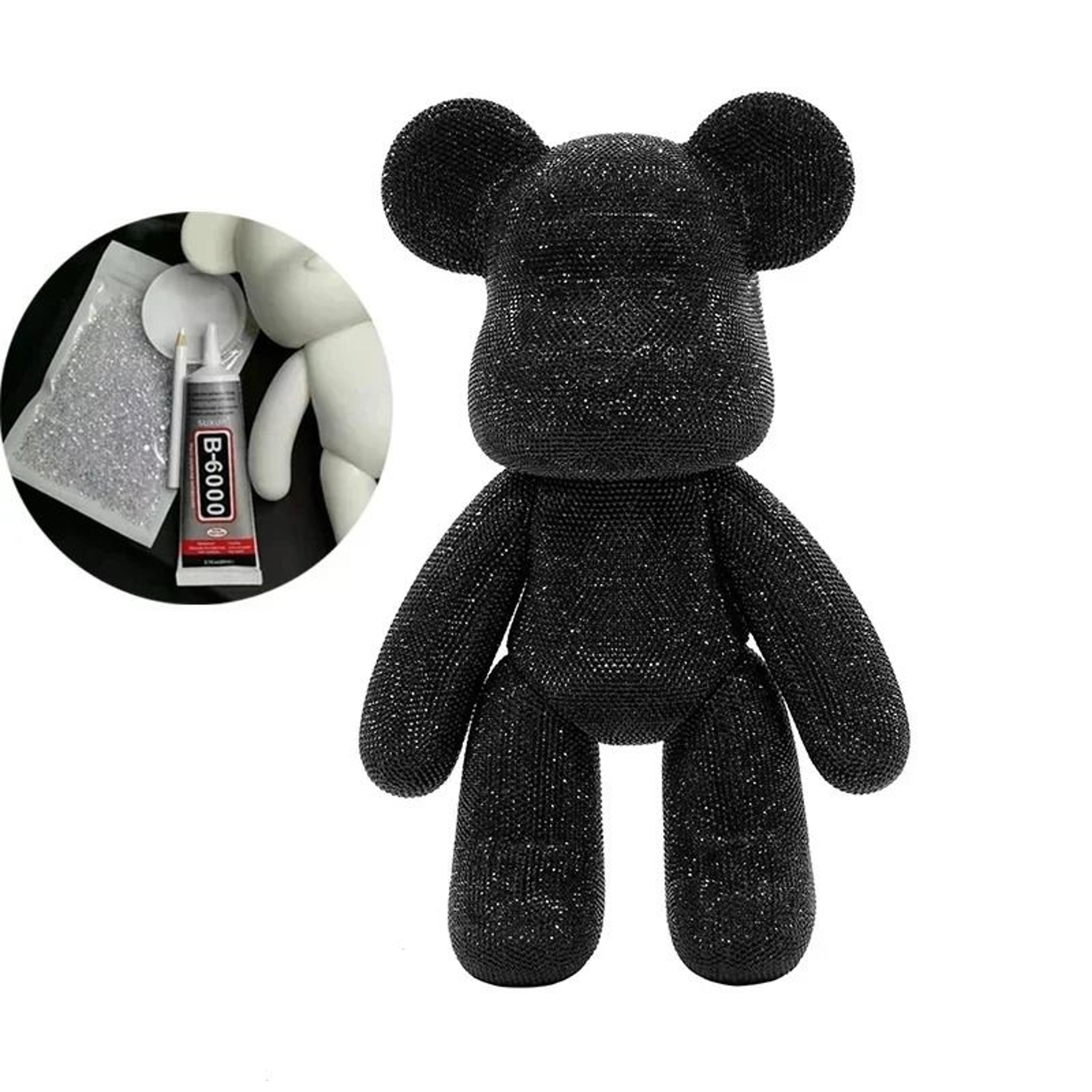 Rhinestone Bear Figurine DIY Crystal Embroidery Sparkling Desk Decor 10