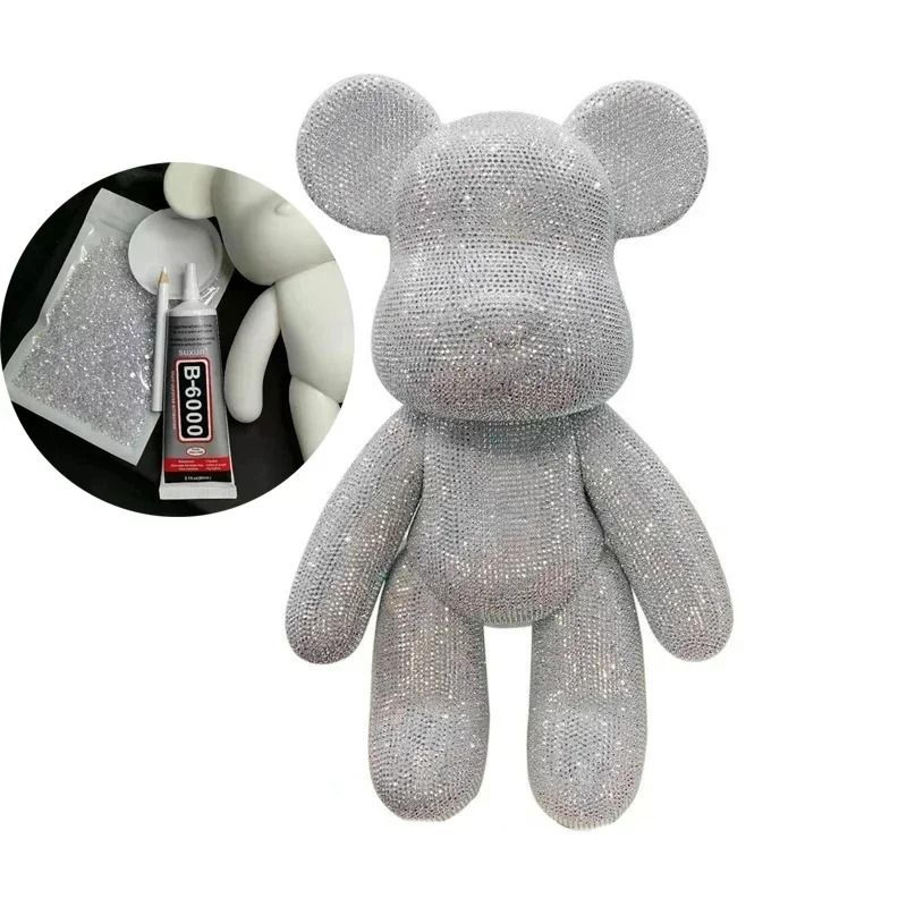 Rhinestone Bear Figurine DIY Crystal Embroidery Sparkling Desk Decor 8