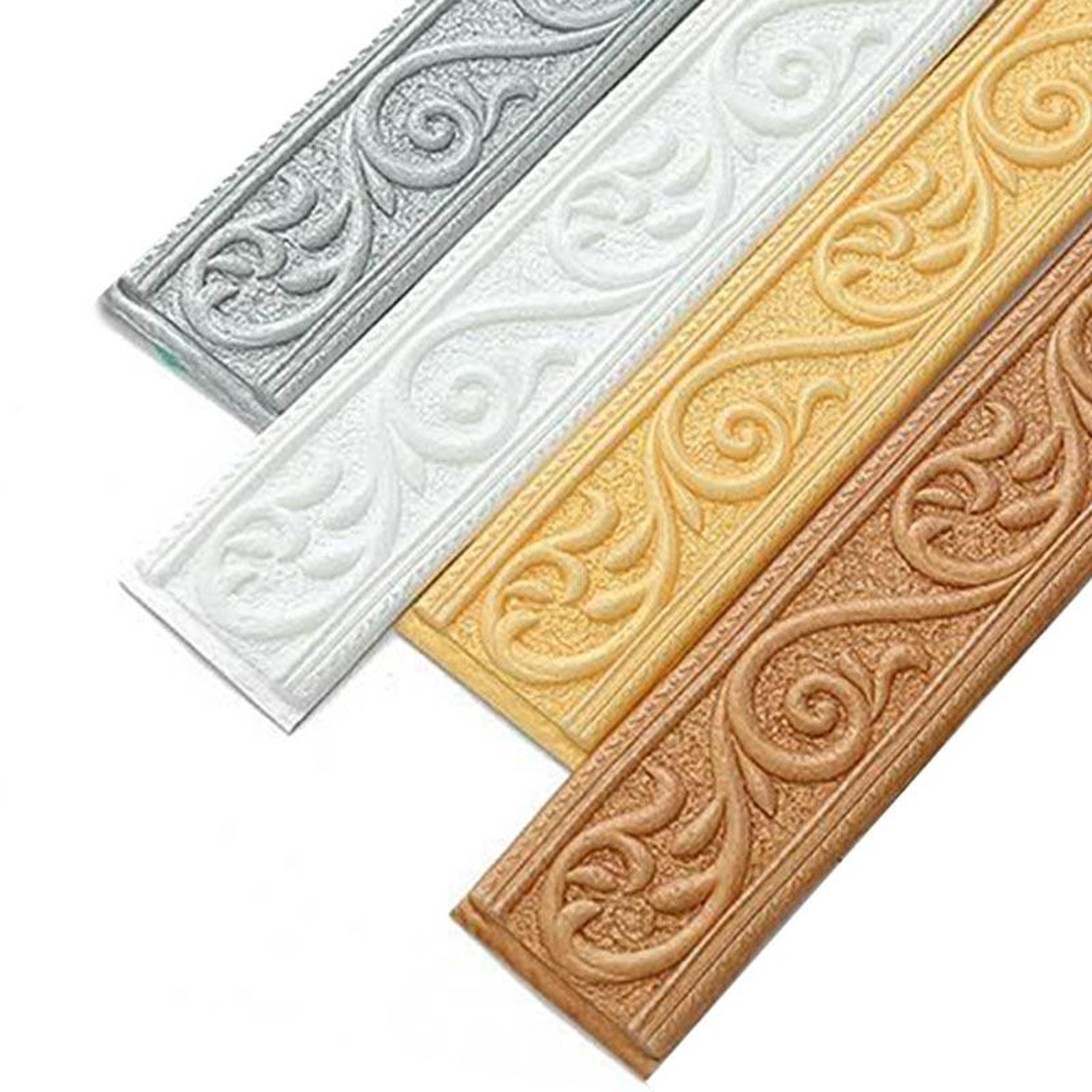 3D Wall Border Sticker Peel And Stick Tile Trim Waterproof Self Adhesive Decor 0