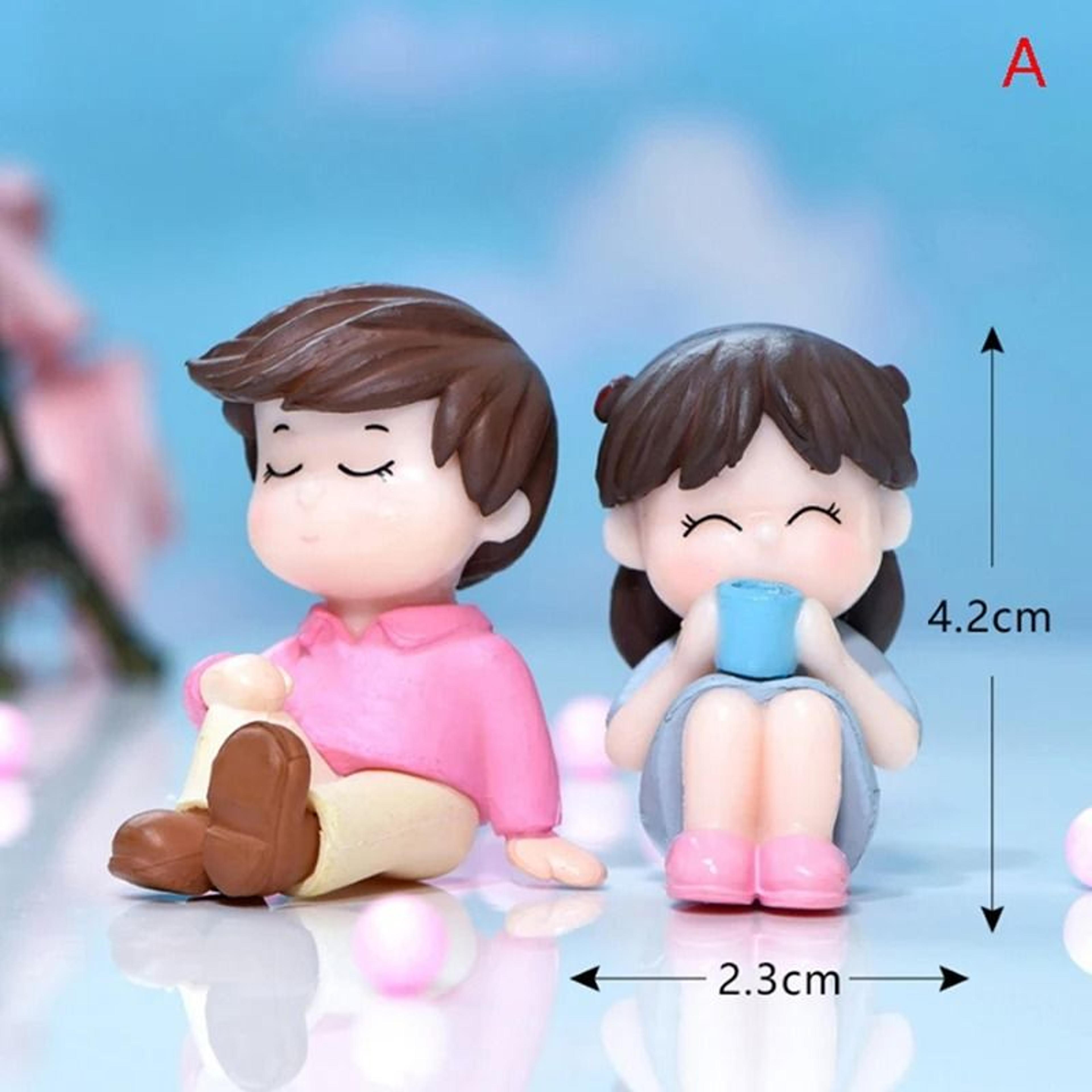 Fairy Garden Miniatures Mini Animal Figurines Couple Set For Terrarium Decor 9