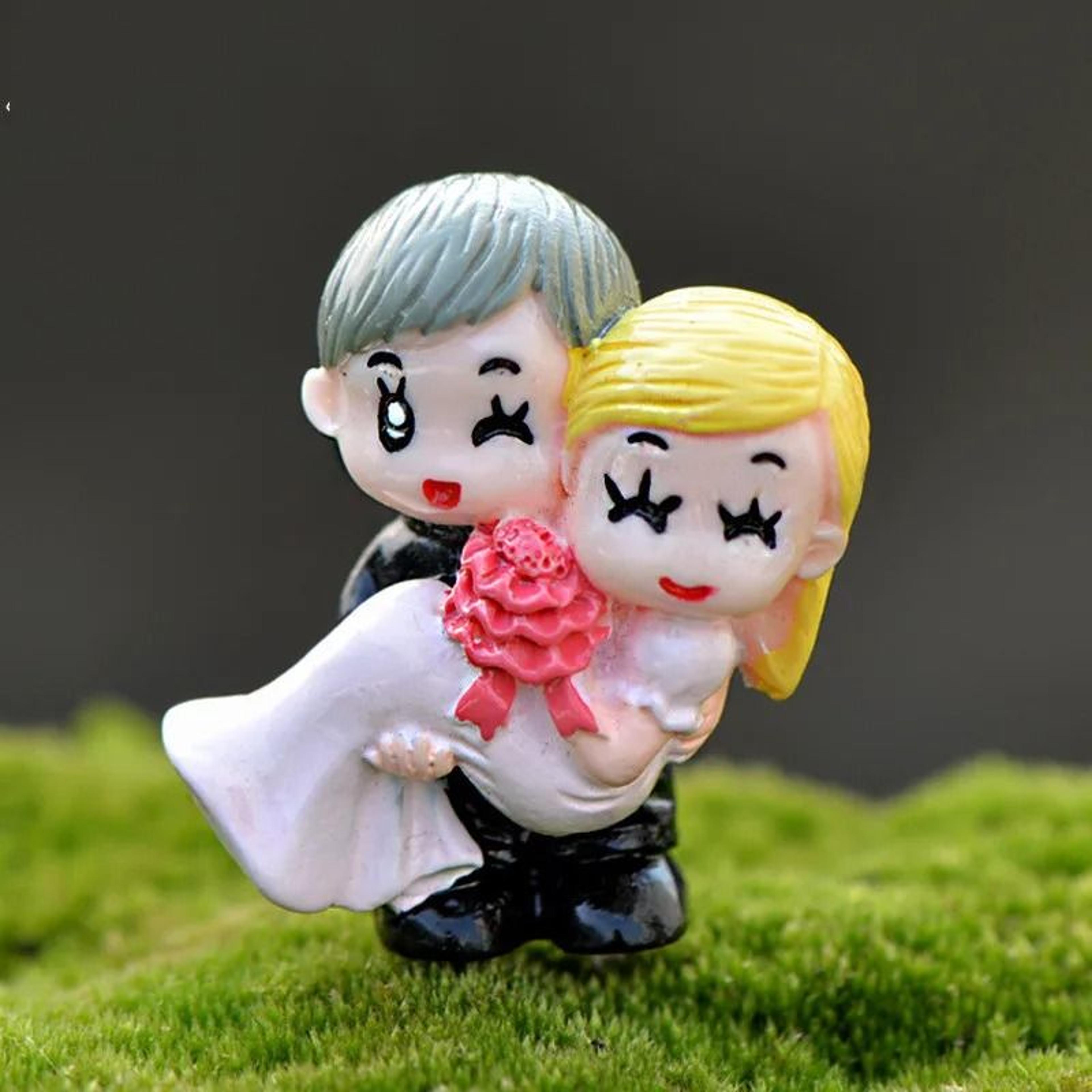 Fairy Garden Miniatures Mini Animal Figurines Couple Set For Terrarium Decor 2