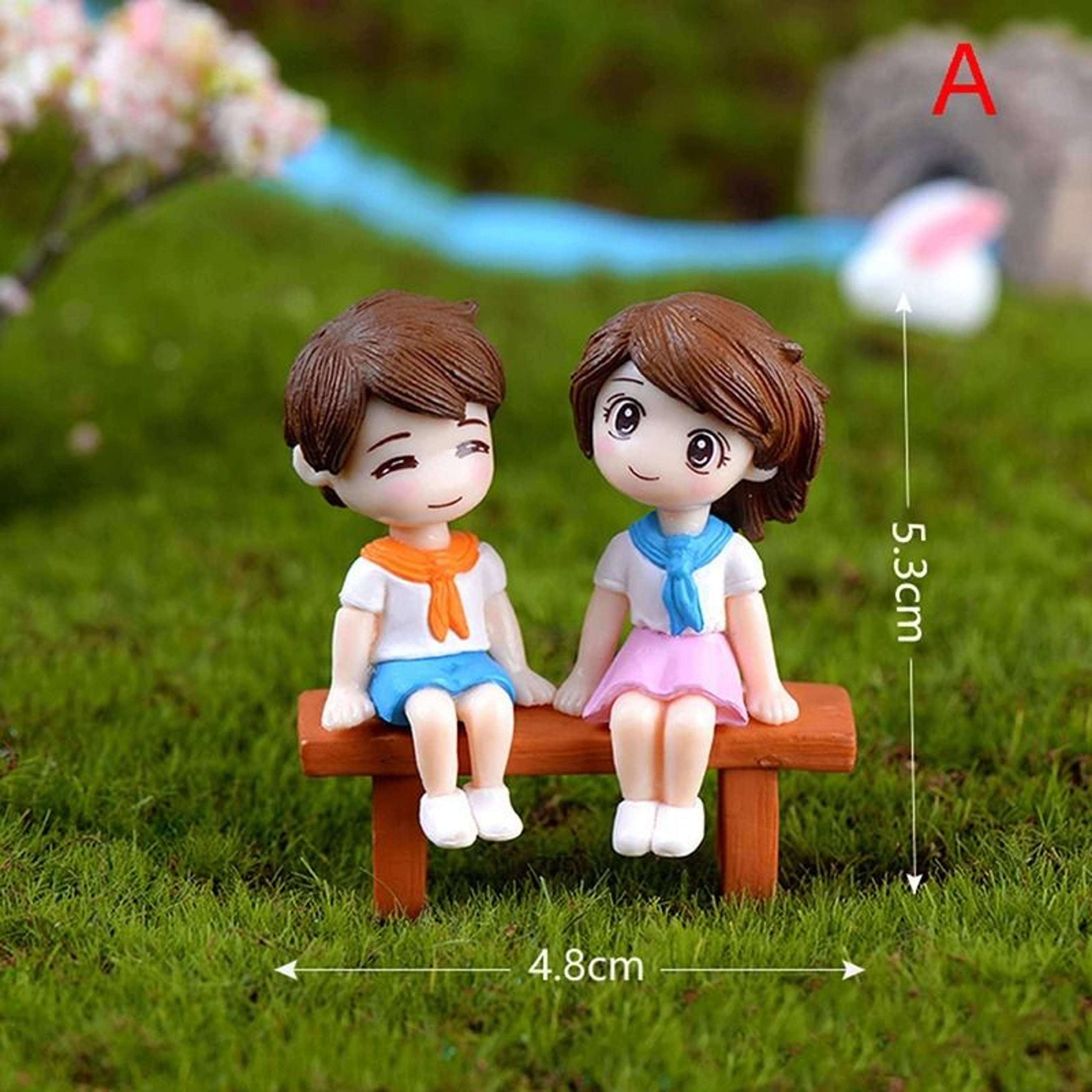 Fairy Garden Miniatures Mini Animal Figurines Couple Set For Terrarium Decor 28