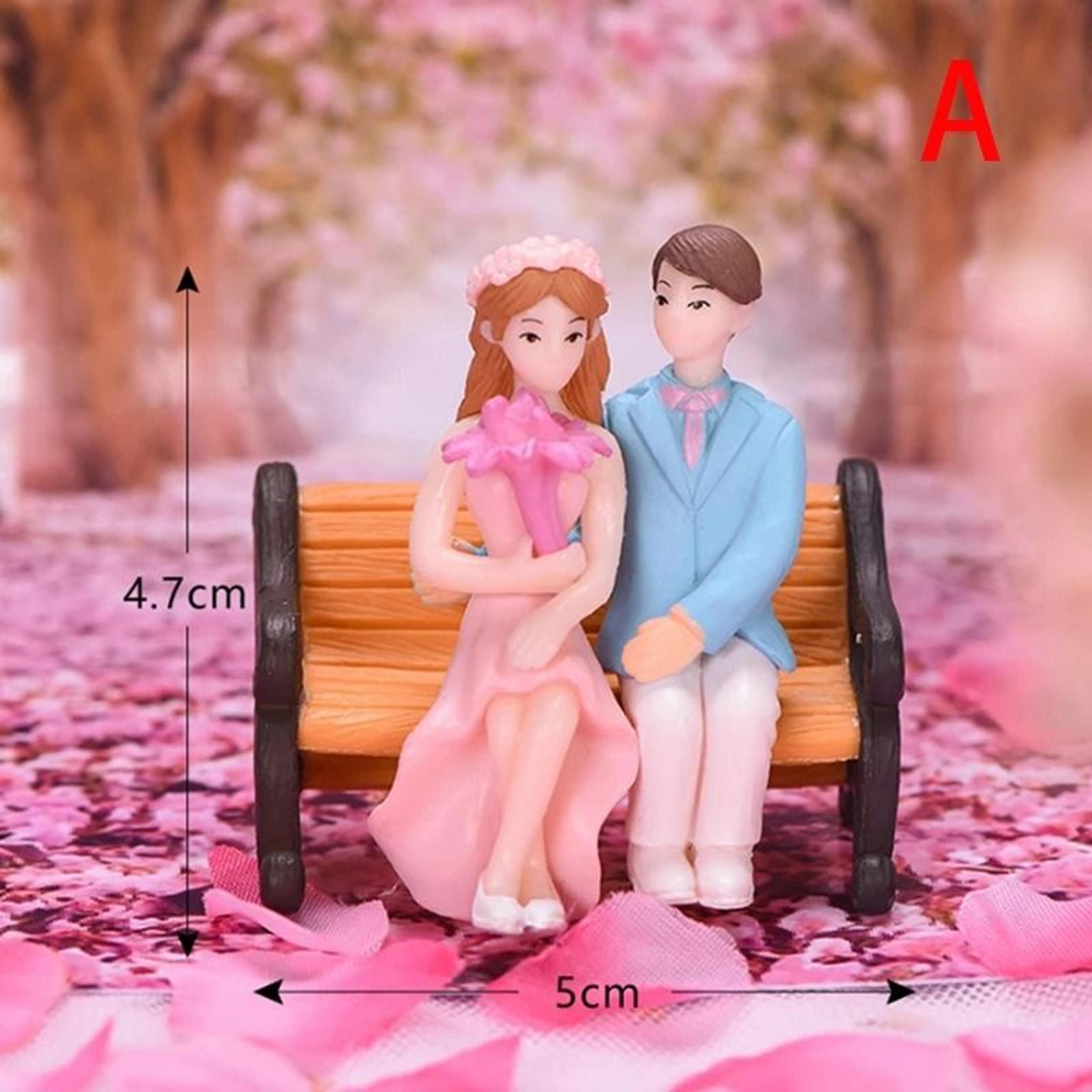Fairy Garden Miniatures Mini Animal Figurines Couple Set For Terrarium Decor 17