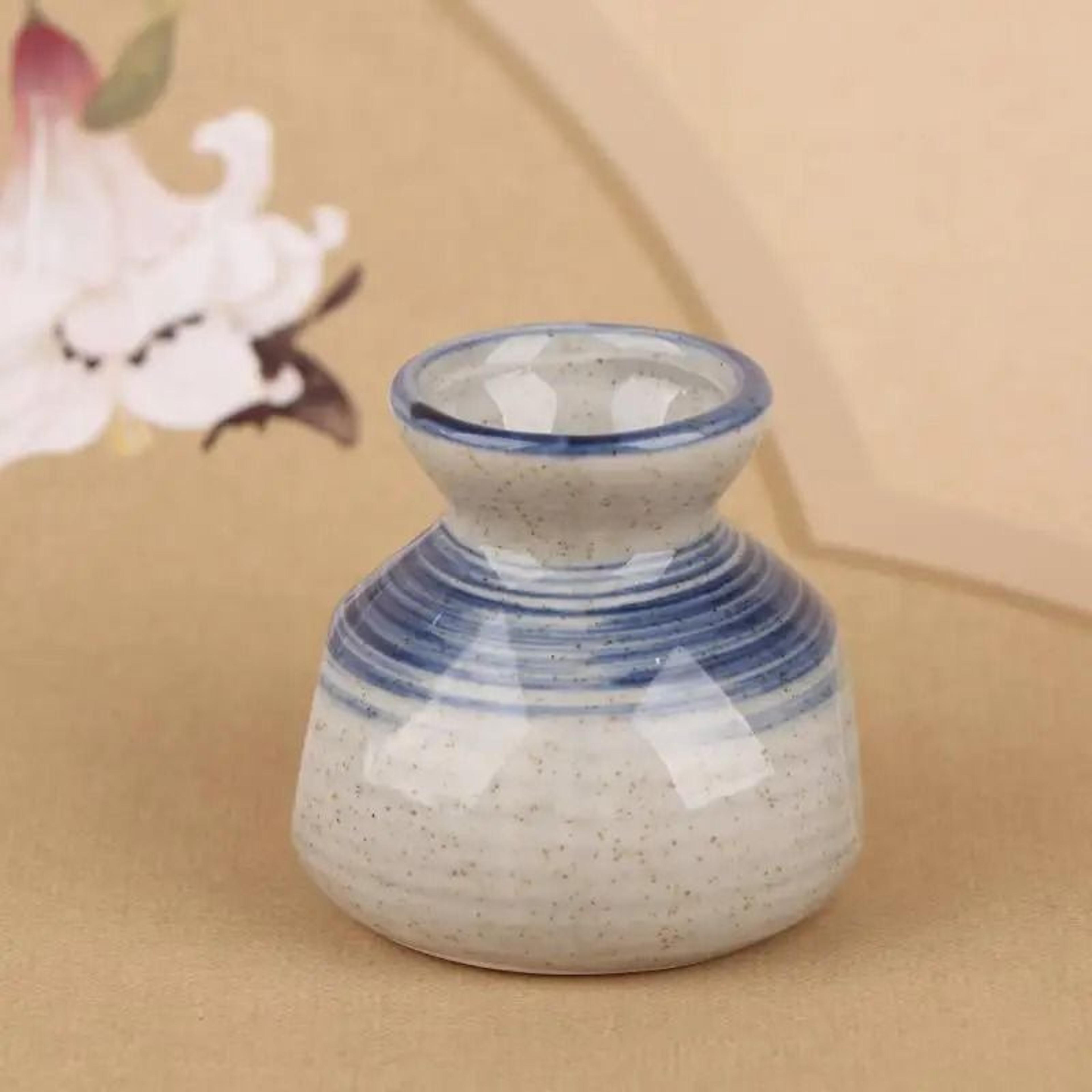 Ceramic Mini Vase Toothpick Holder Jar Chinese Style Cotton Swab Storage Decor 13