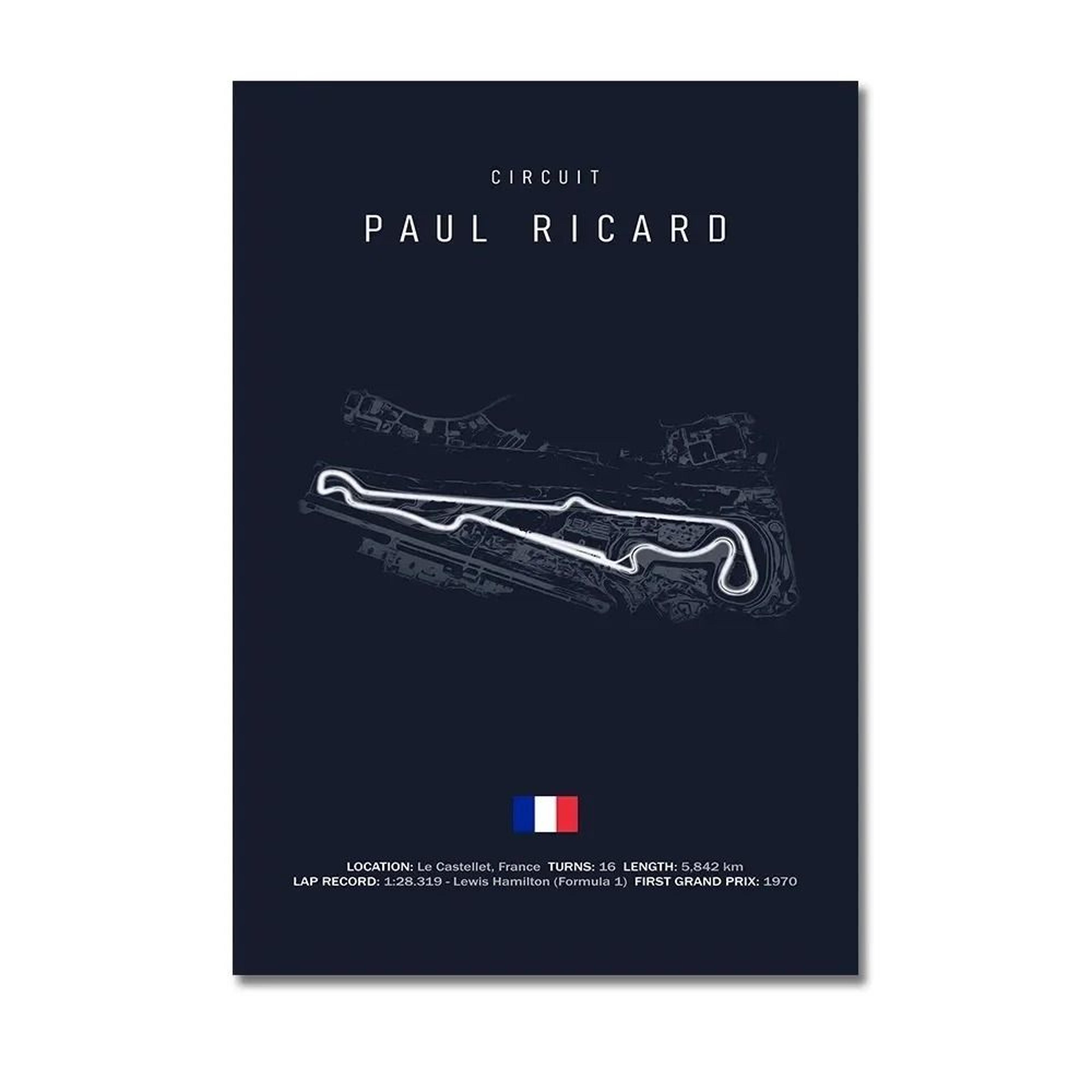 F1 Track Wall Art Circuit Map Canvas Poster For Motorsport Racing Decor 15