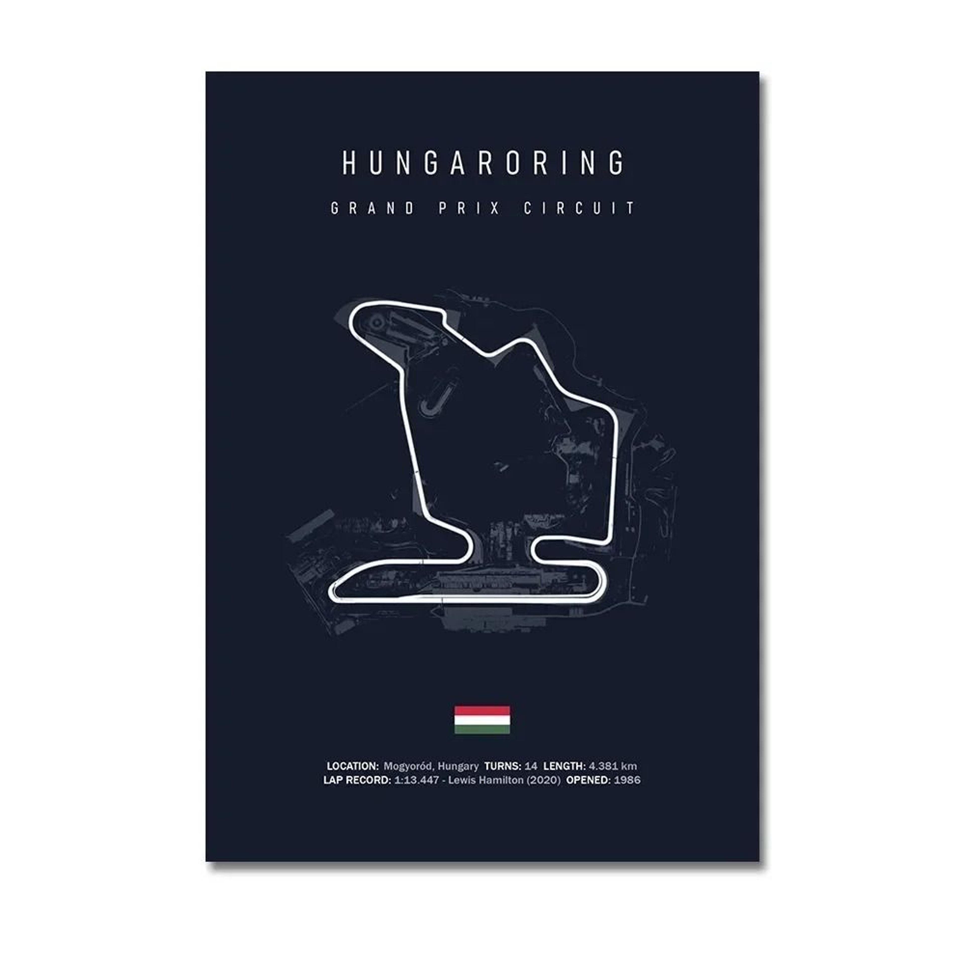 F1 Track Wall Art Circuit Map Canvas Poster For Motorsport Racing Decor 7