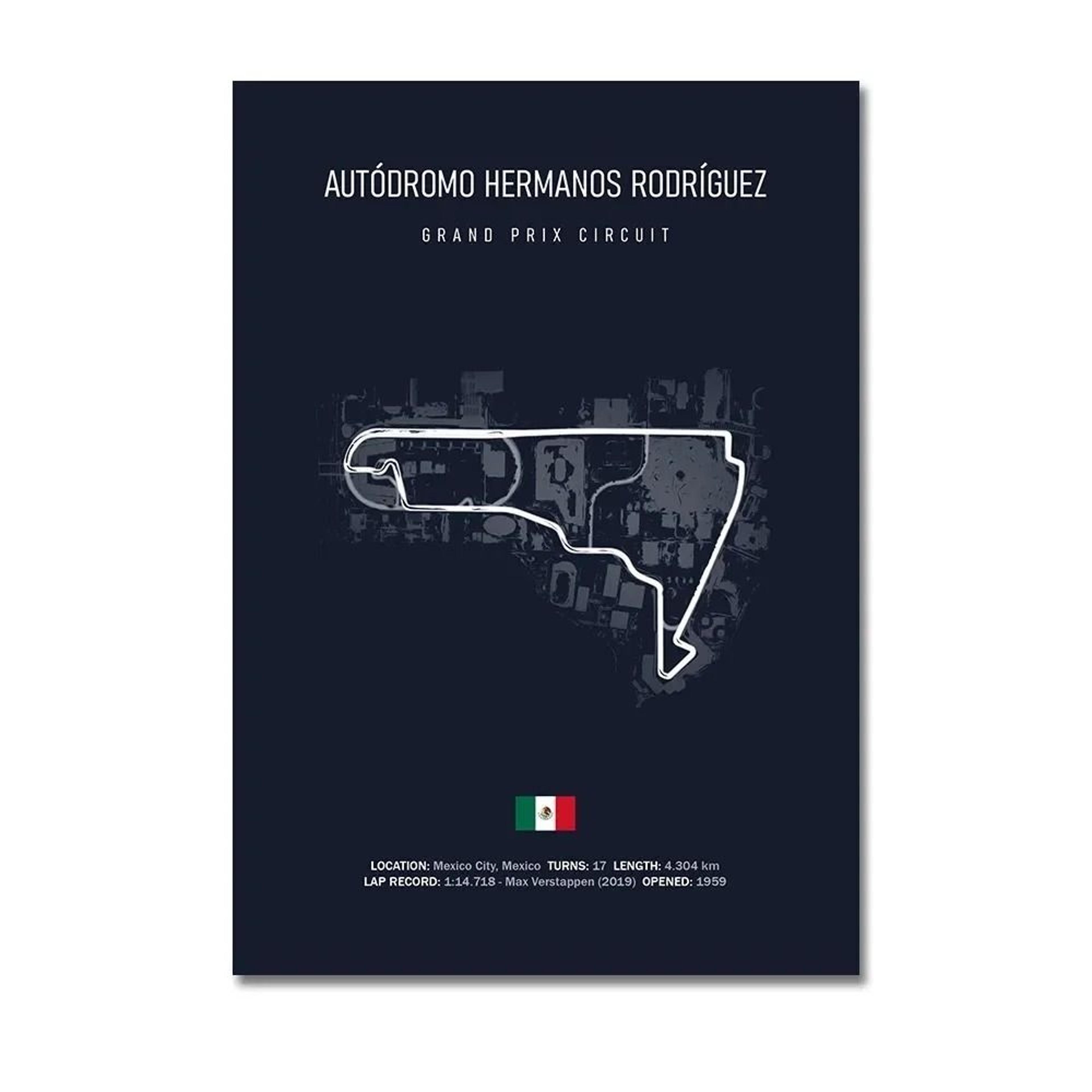 F1 Track Wall Art Circuit Map Canvas Poster For Motorsport Racing Decor 16