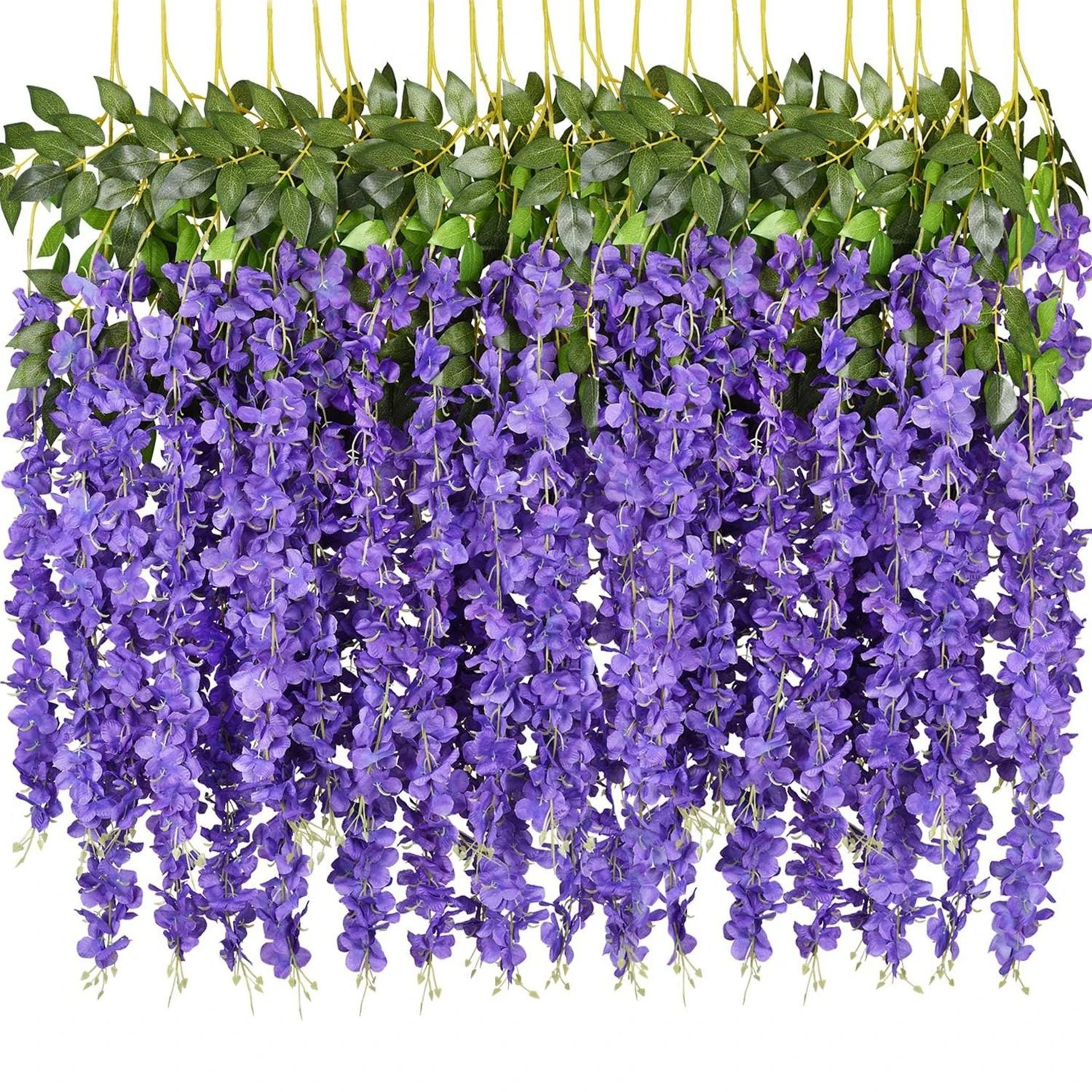 Artificial Violet Vine Flowers Hanging Plant Wedding Decor Arrangement 10
