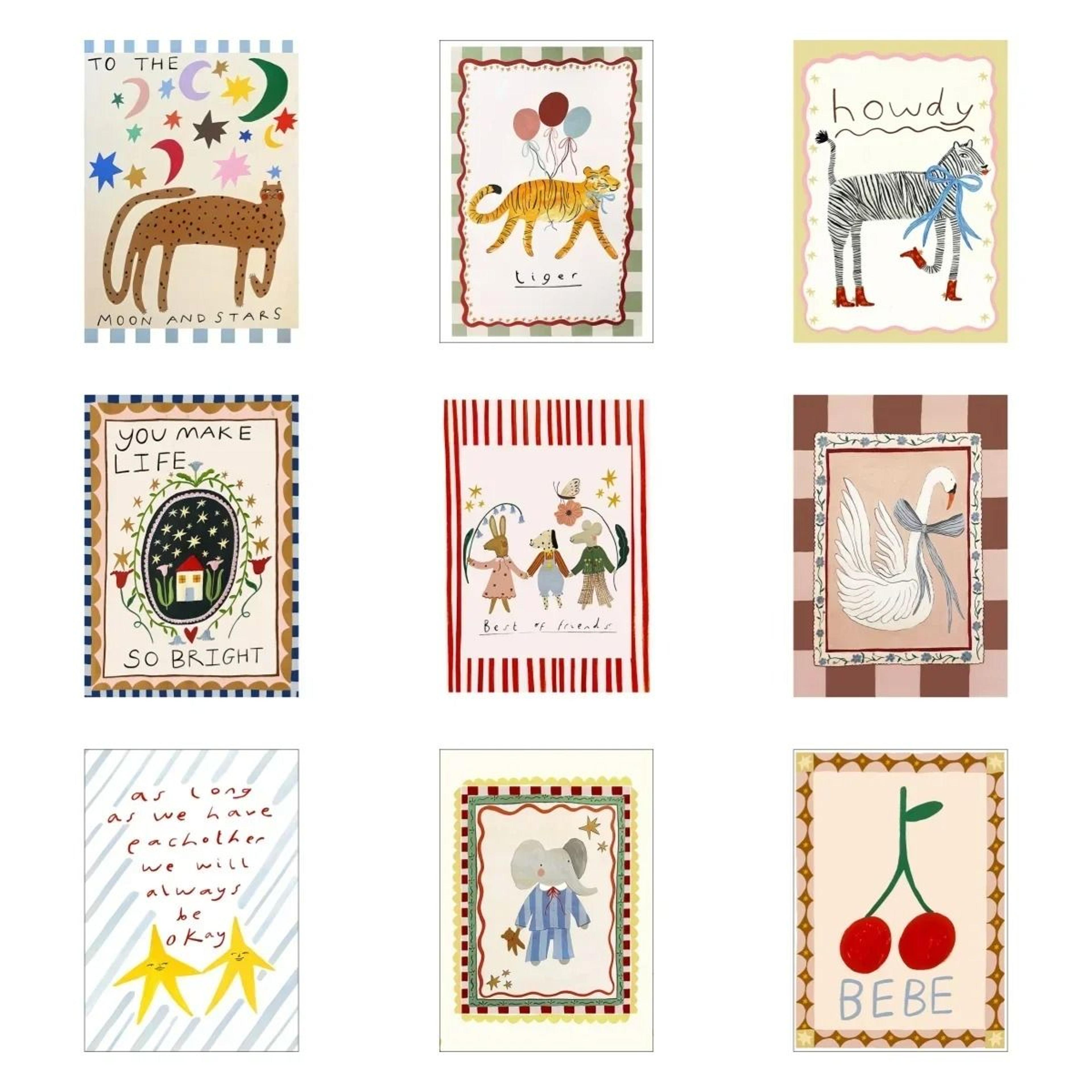 nordic kids wall art poster minimalist nursery decor childrens room prints