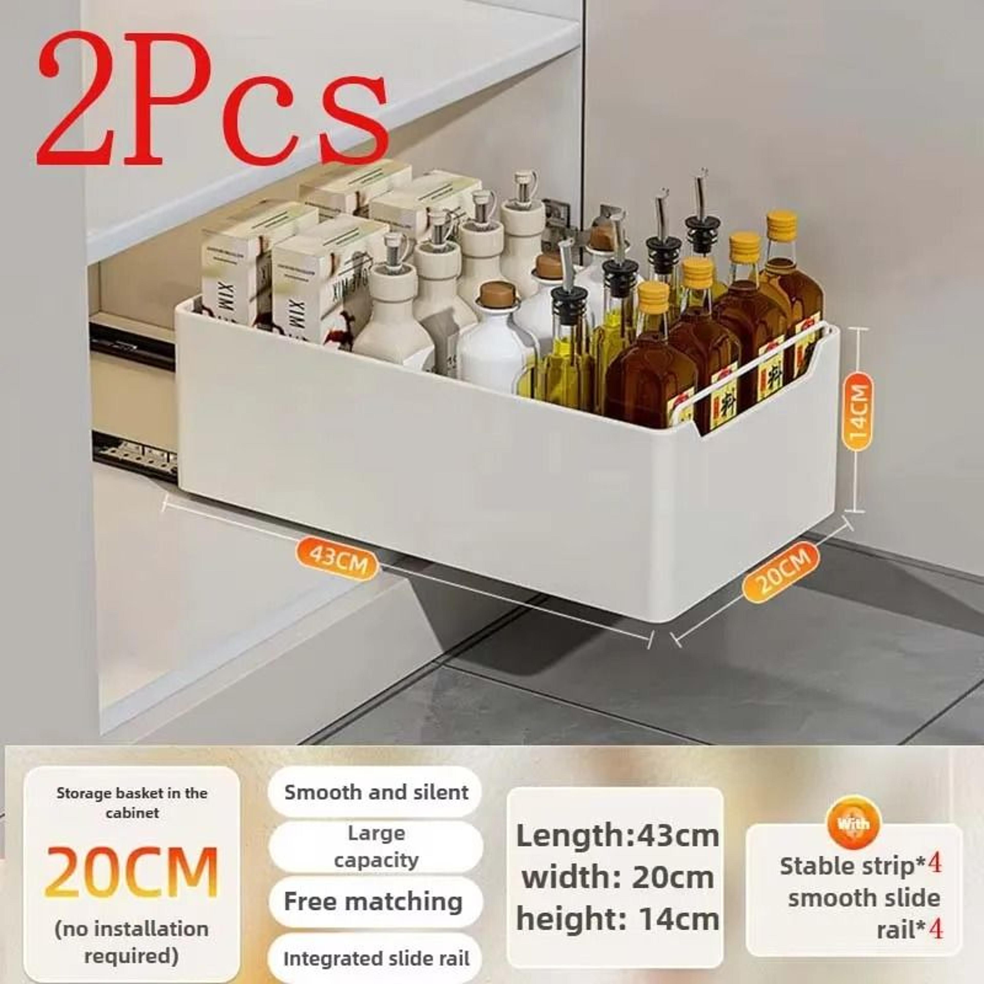 Pull Out Kitchen Storage Rack Sliding Drawer Cabinet Organizer 11