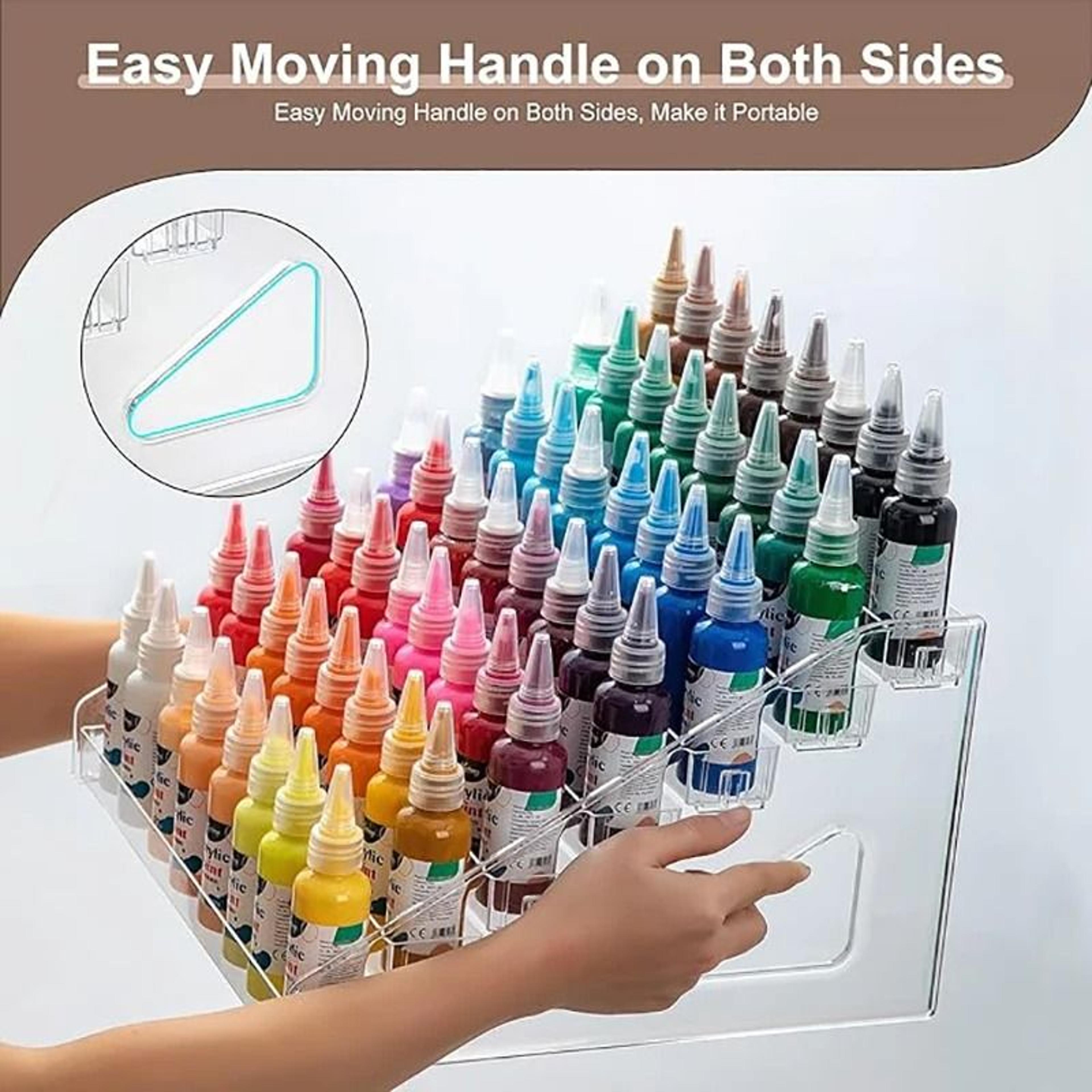 7 Layer Transparent Paint Storage Rack Organizer For Craft And Art Supplies 5