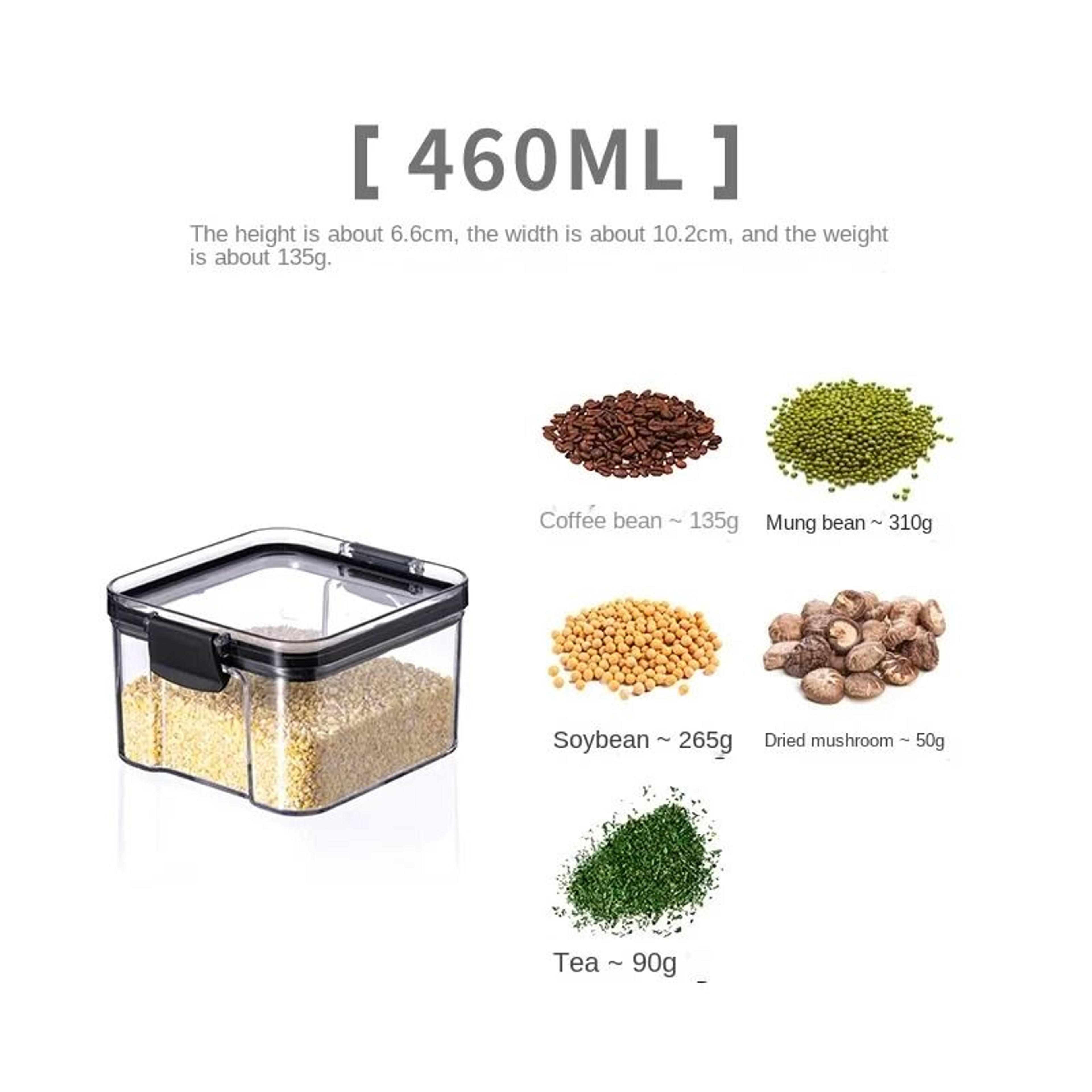 5 Piece Airtight Kitchen Storage Containers Stackable Grain Organizer Set 12