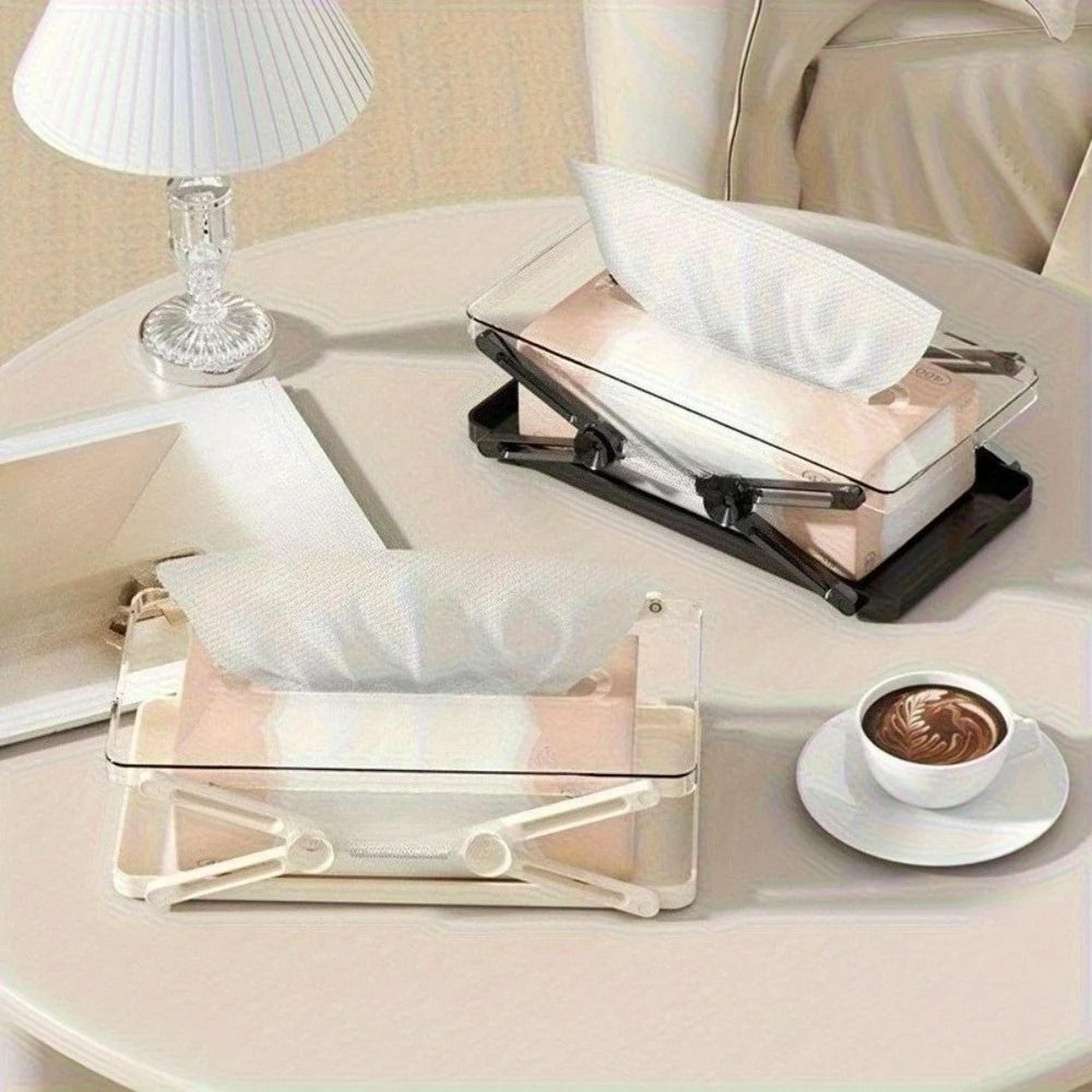 Extendable Tissue Storage Box Adjustable Paper Towel Dispenser Case 3