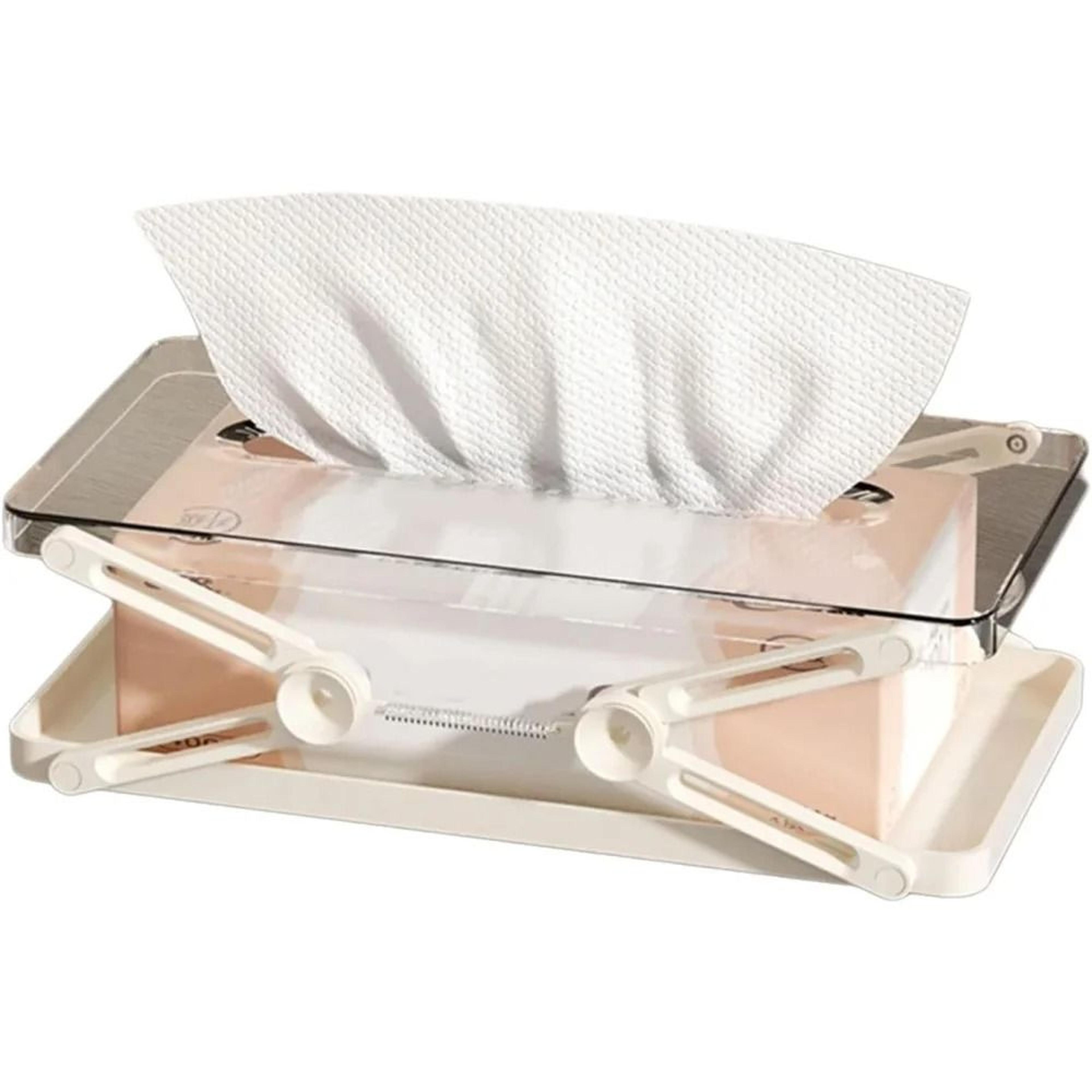 Extendable Tissue Storage Box Adjustable Paper Towel Dispenser Case 8