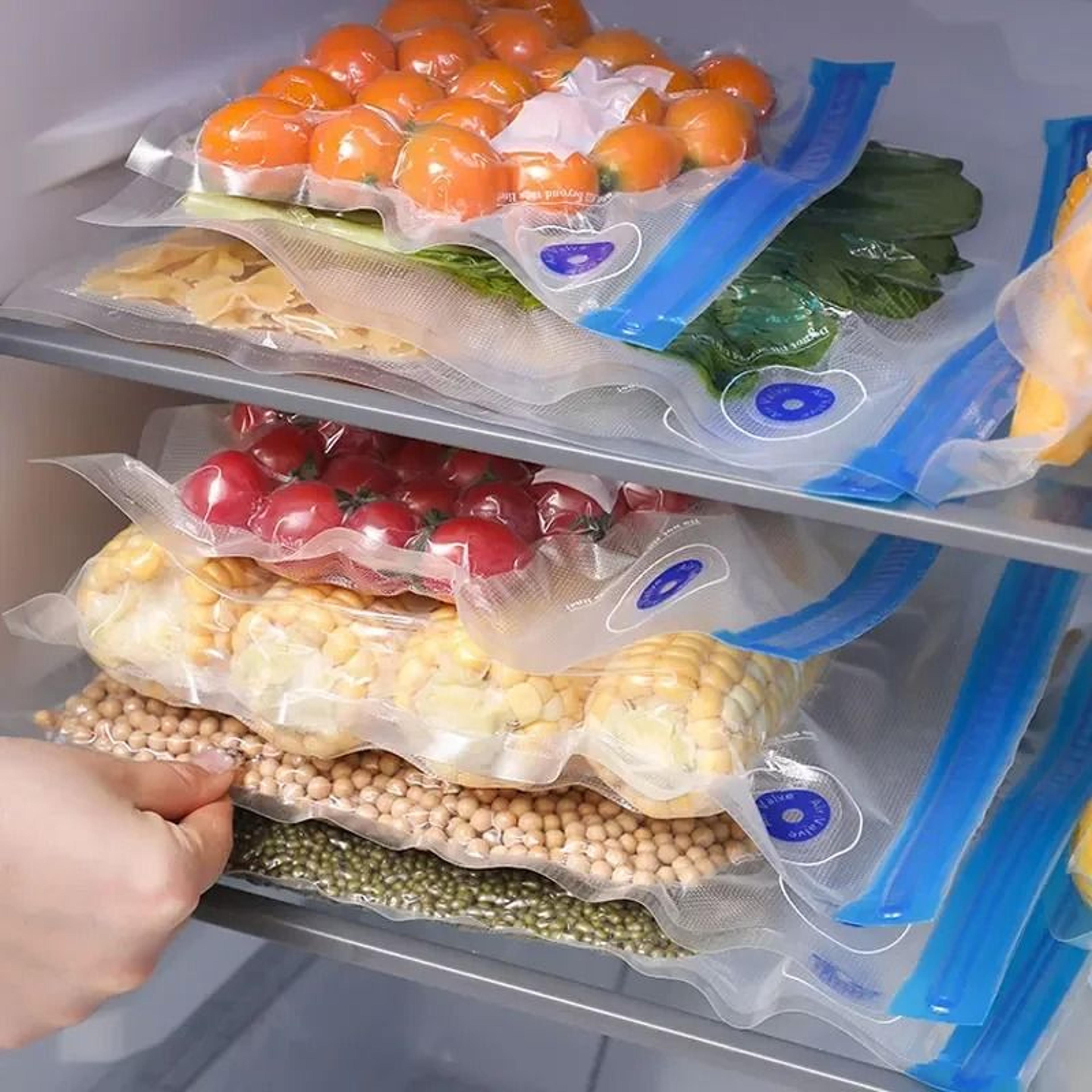 Reusable Vacuum Food Storage Bags Set With Electric Pump Sealer 8