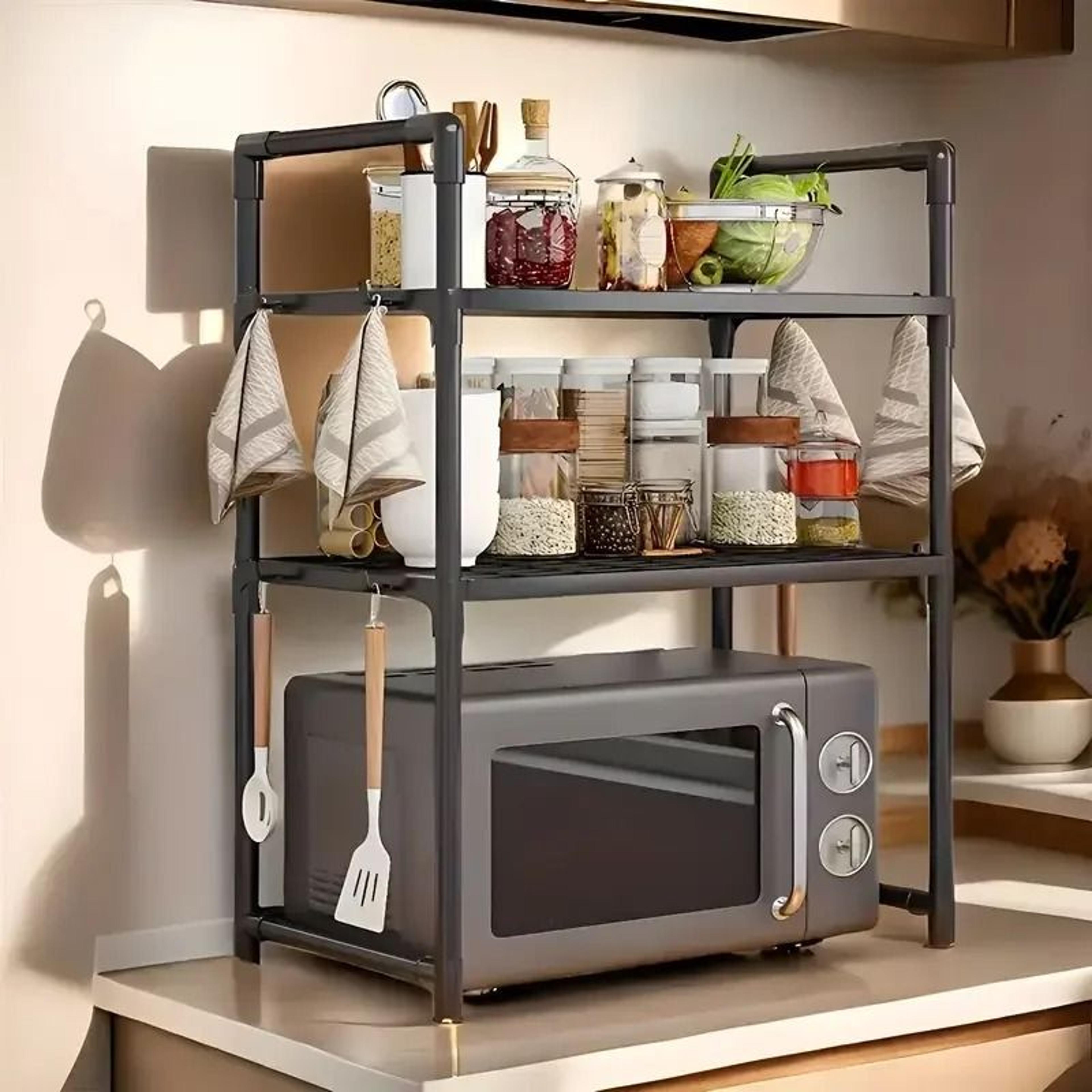 Microwave Oven Storage Rack Countertop Kitchen Organizer Shelf 7