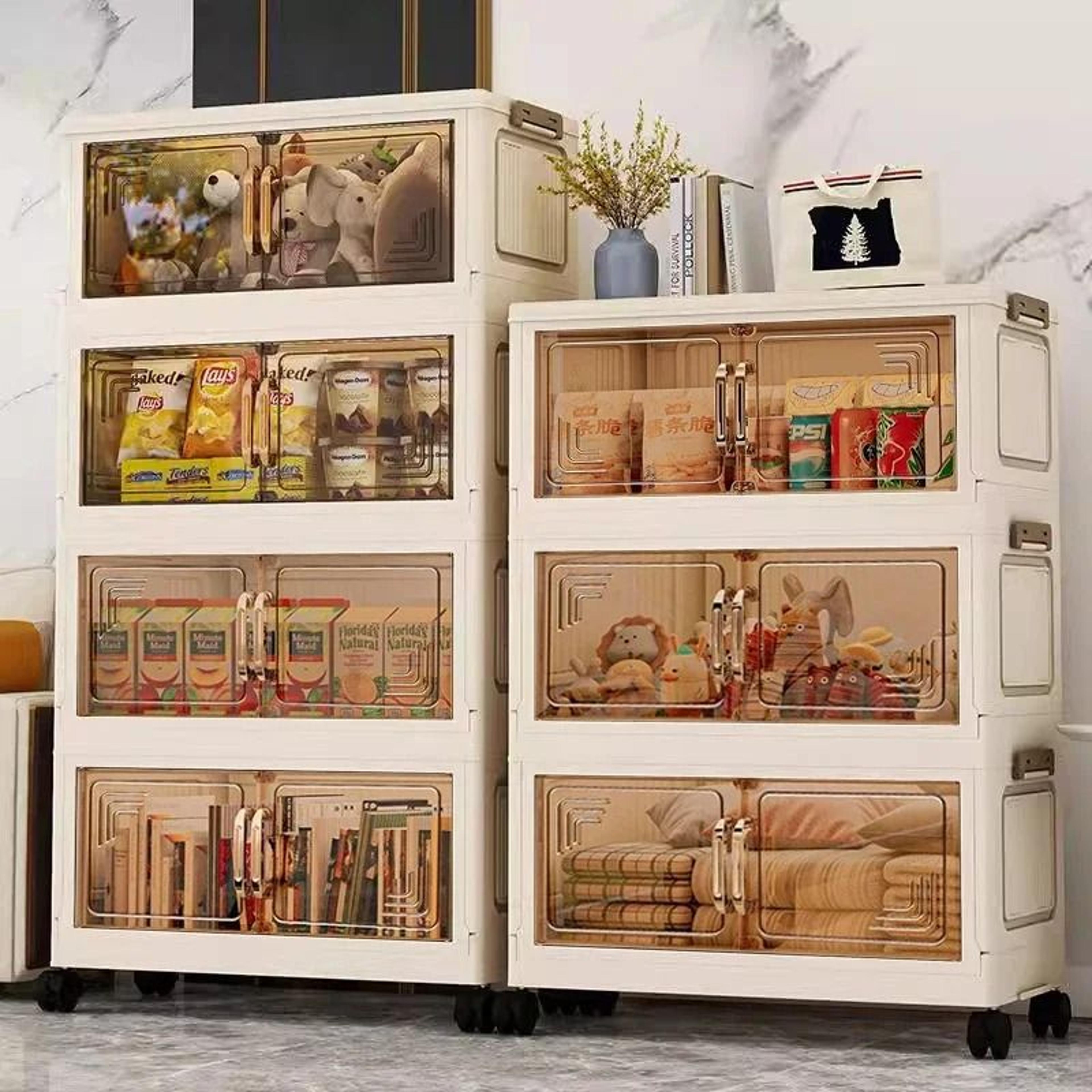 Foldable Storage Cabinet Large Capacity Dustproof Wardrobe Organizer 28