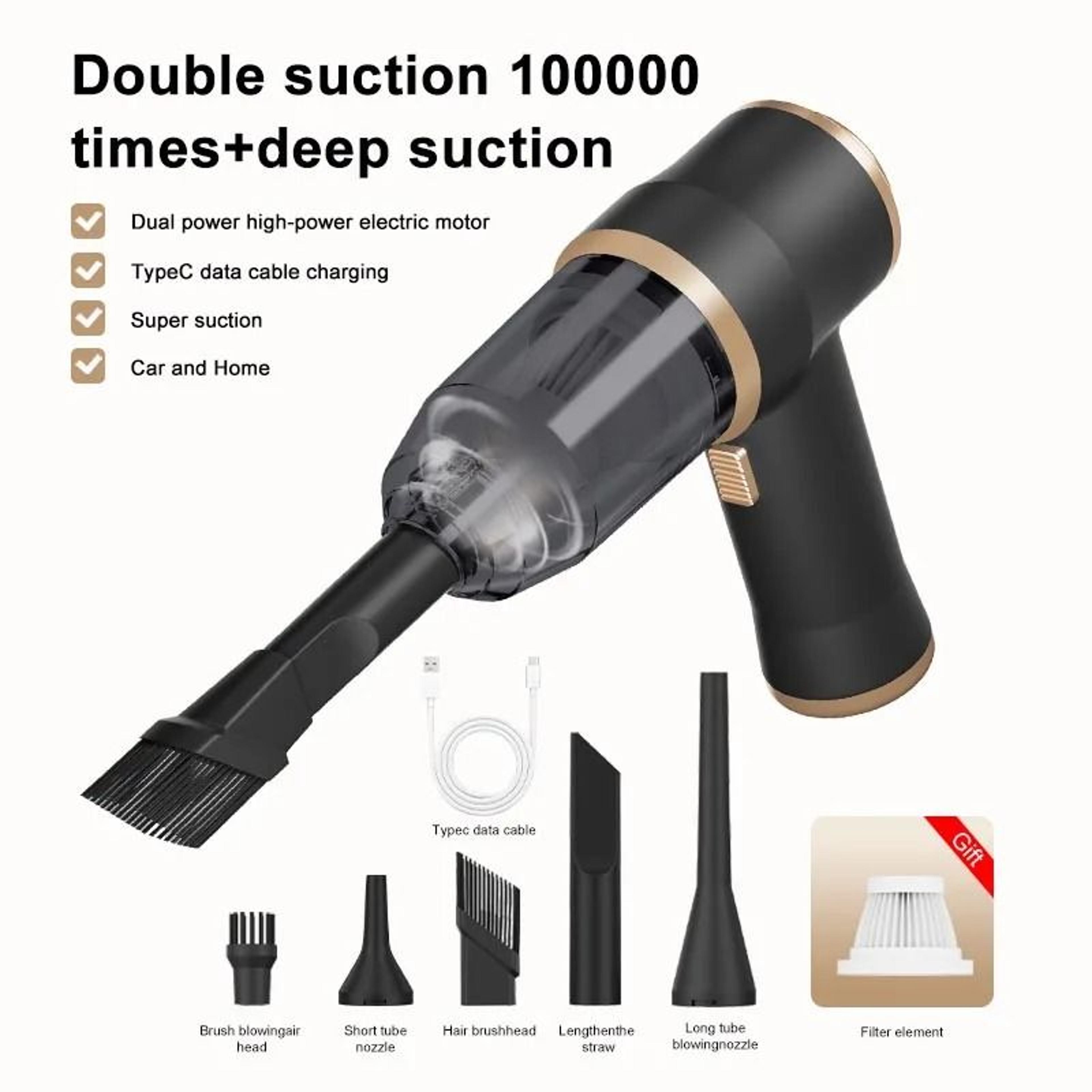 DualForce Car Vacuum Blower Portable 2 In 1 High Power Cleaner 9