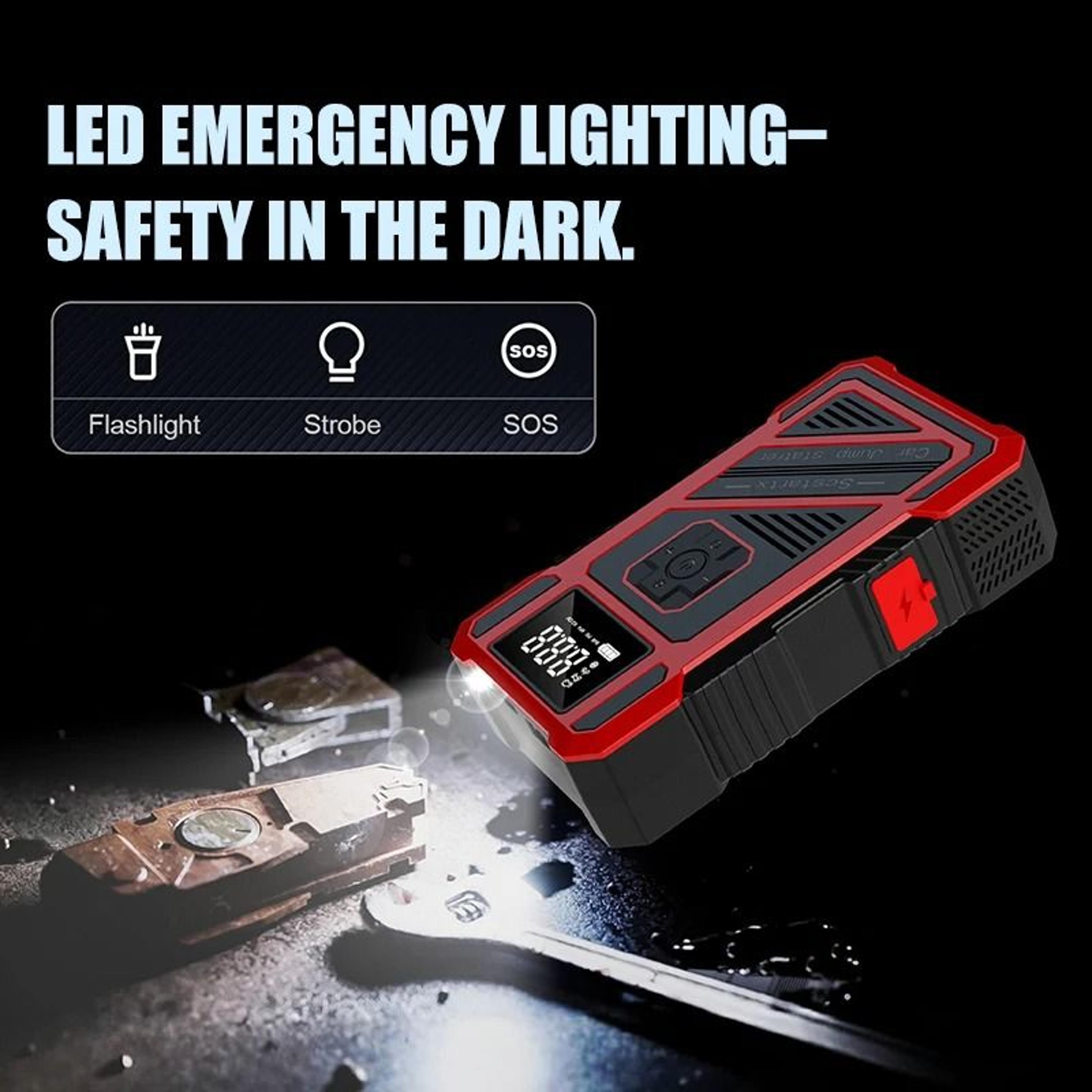 AutoRescue 4 In 1 Car Jump Starter Air Compressor Power Bank 8
