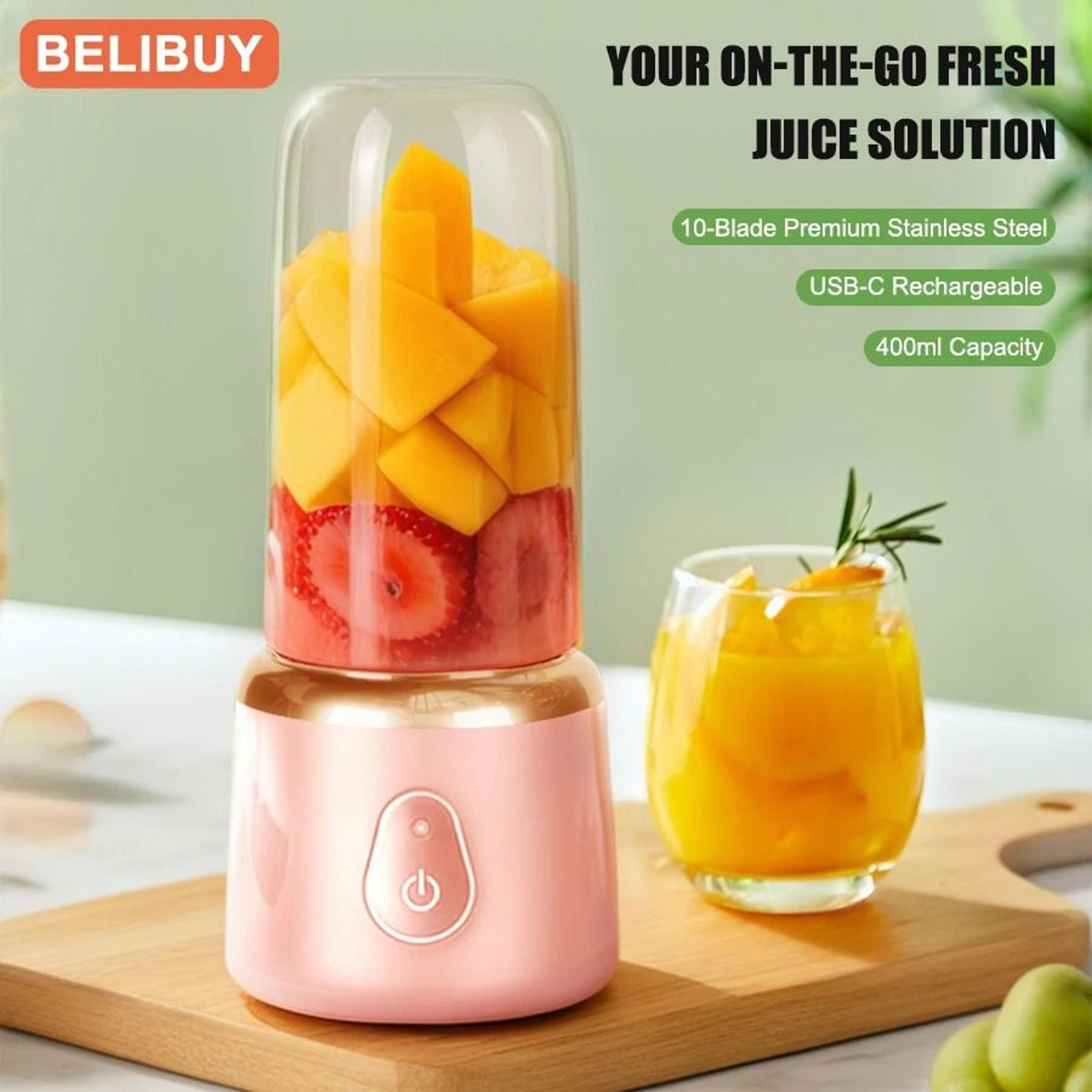 JuiceGo Portable USB Juicer Blender 400ml Smoothie Maker 6