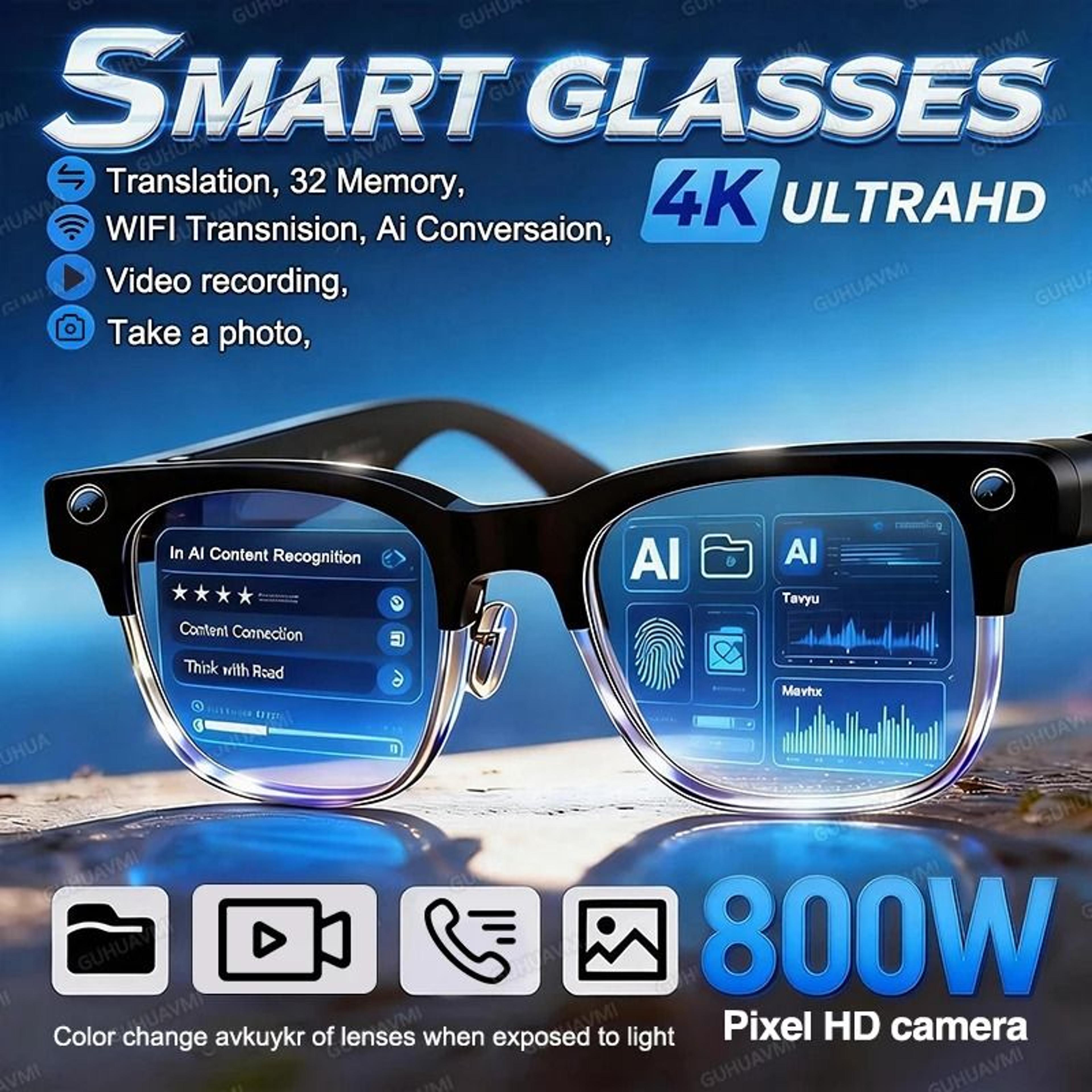 visionlink ai smart glasses camera bluetooth call translation