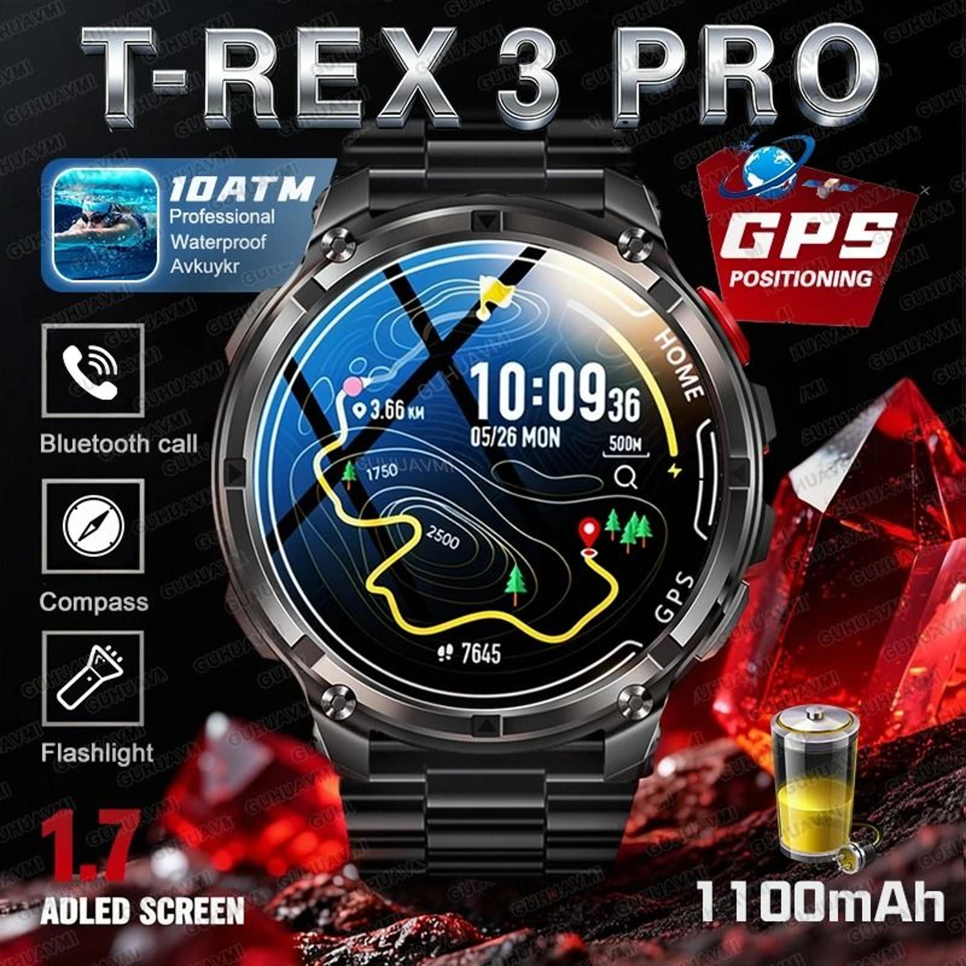 military grade dual band gps smartwatch with long battery 10atm waterproof outdoor sports watch
