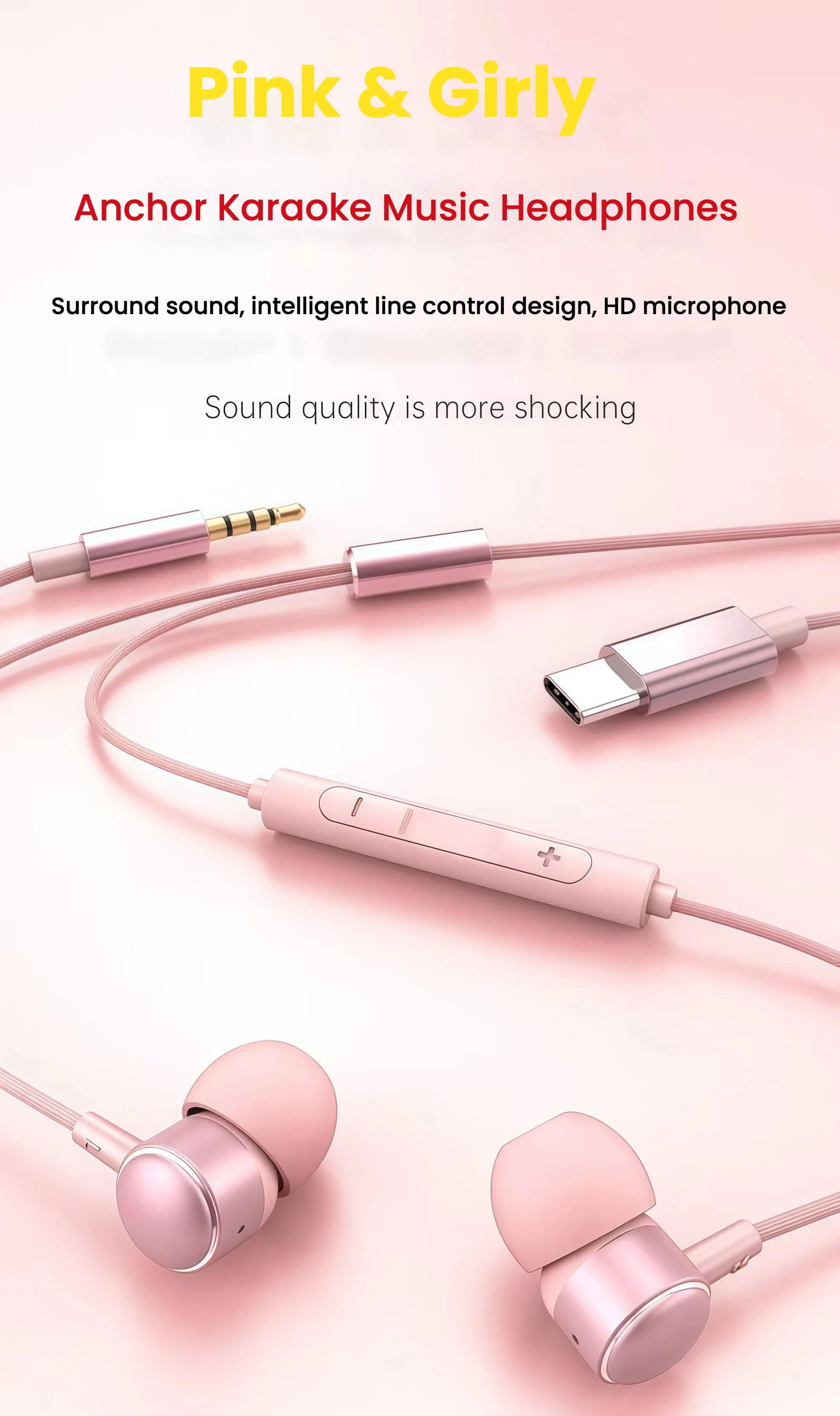 HiFi Type C Wired Earphones USB C Headphones With Digital Chip In Ear Wired Headset 4