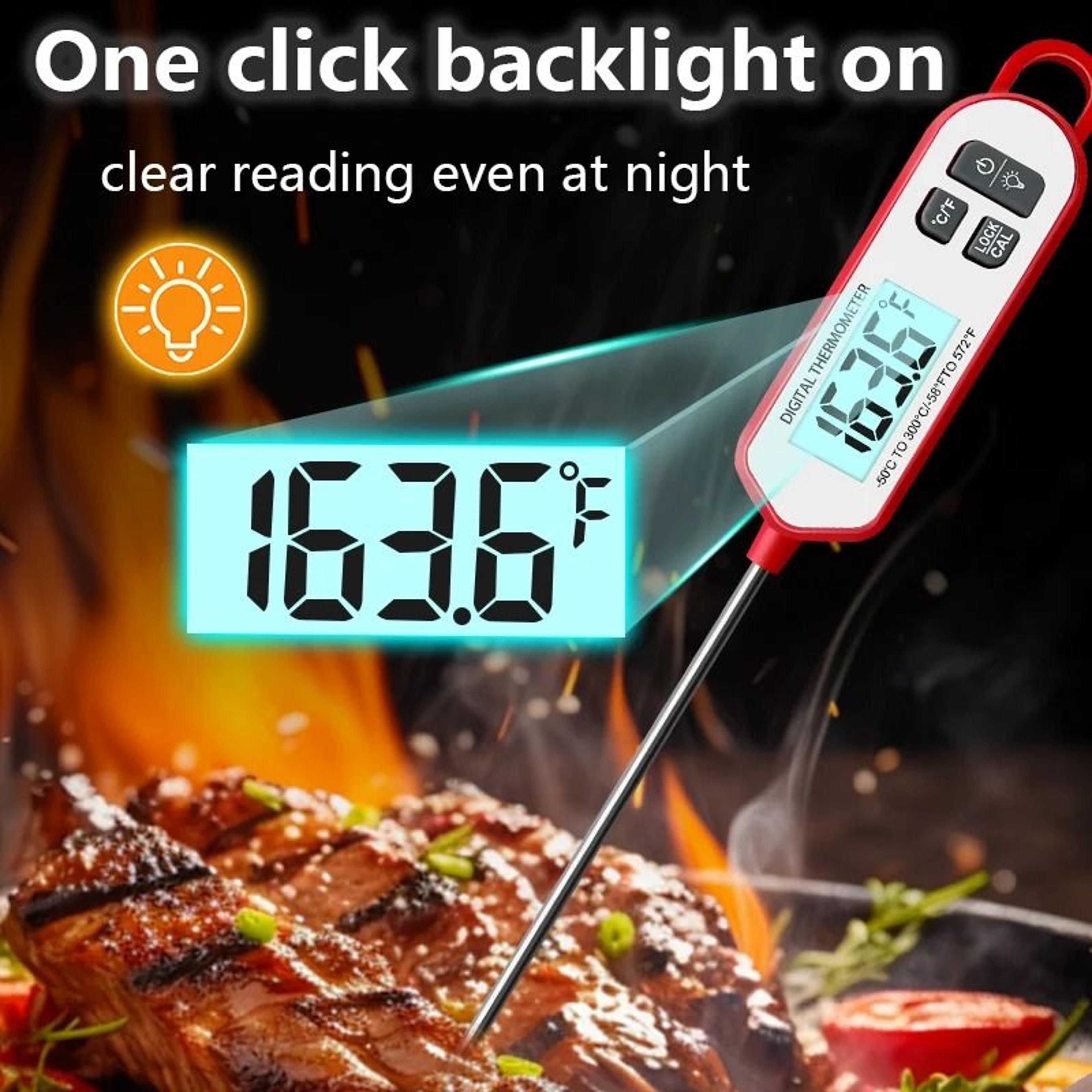 Digital Meat Thermometer Instant Read Cooking Thermometer With Backlit Display 4