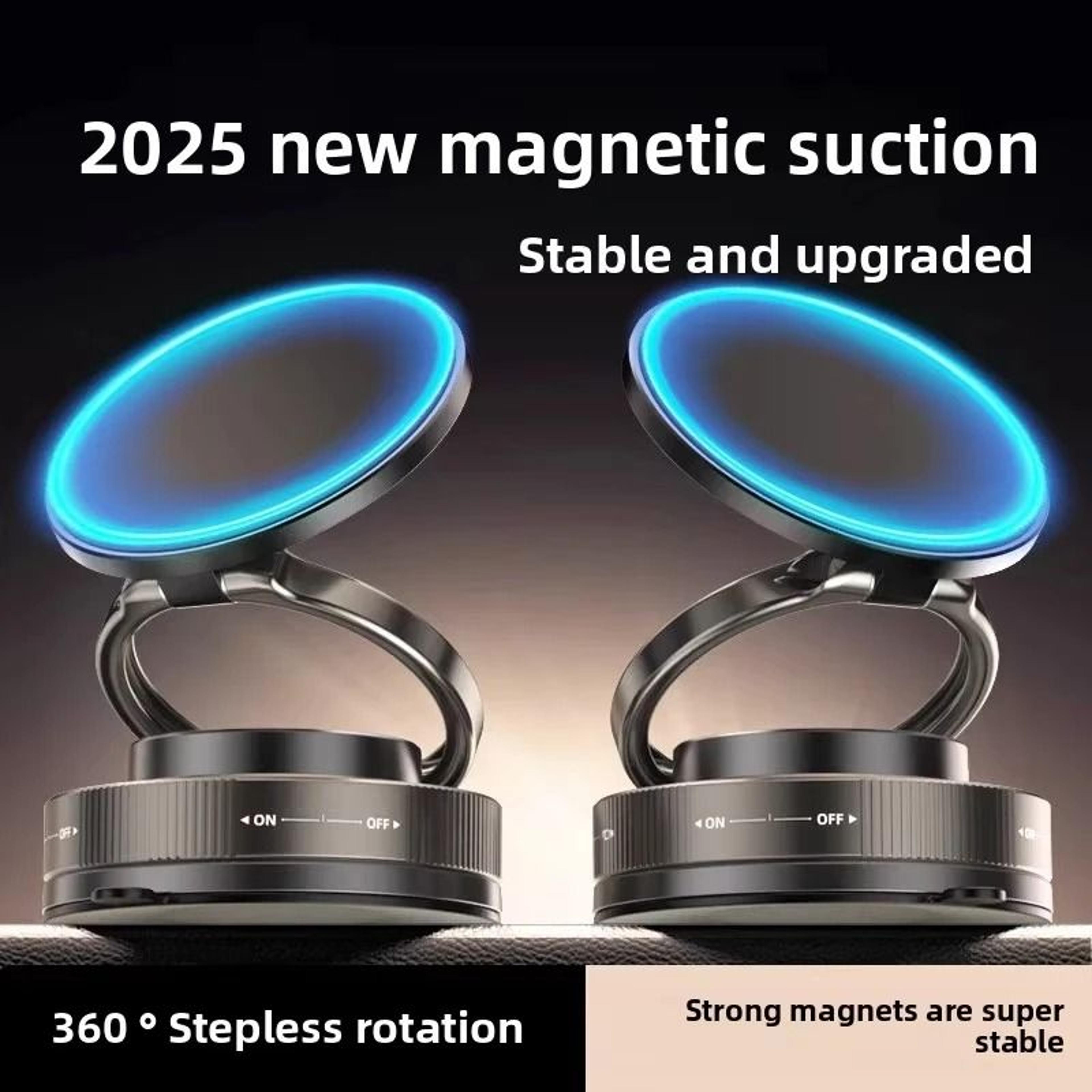 magnetic phone holder magsafe suction cup adjustable car and desk mount