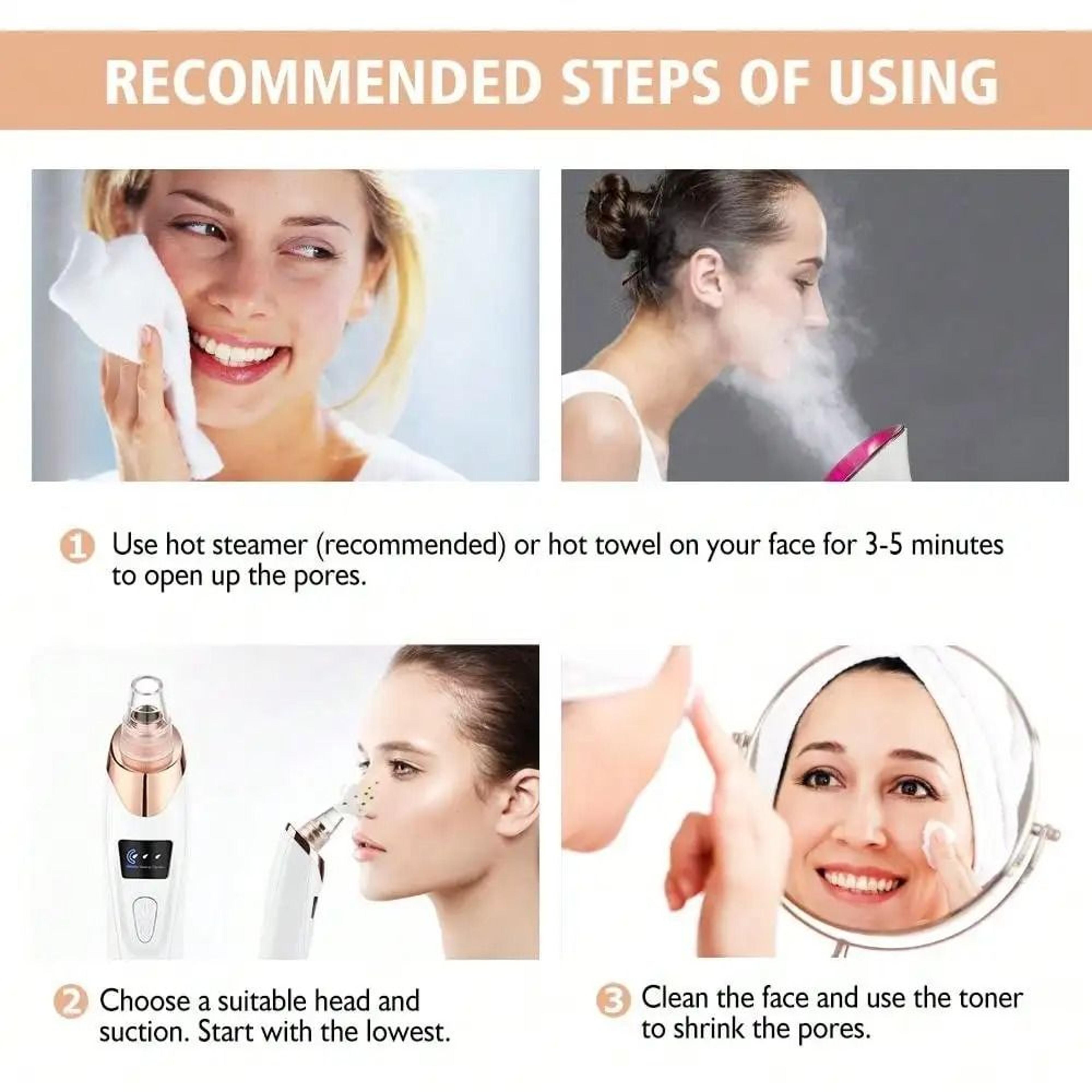 Blackhead Remover Vacuum Pore Cleaner Acne Suction Device 1