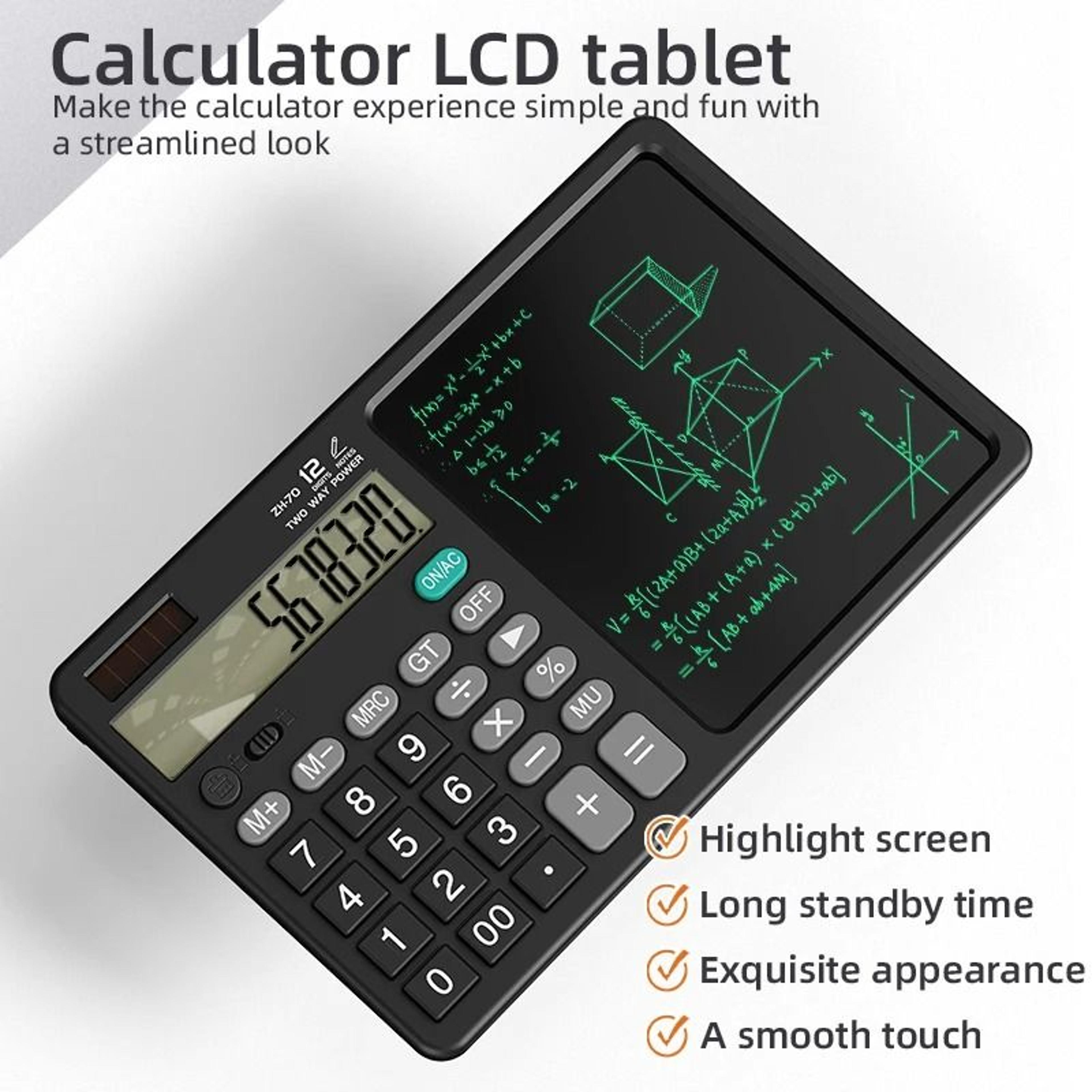 calculator writing tablet lcd writing tablet with 12 digit scientific calculator