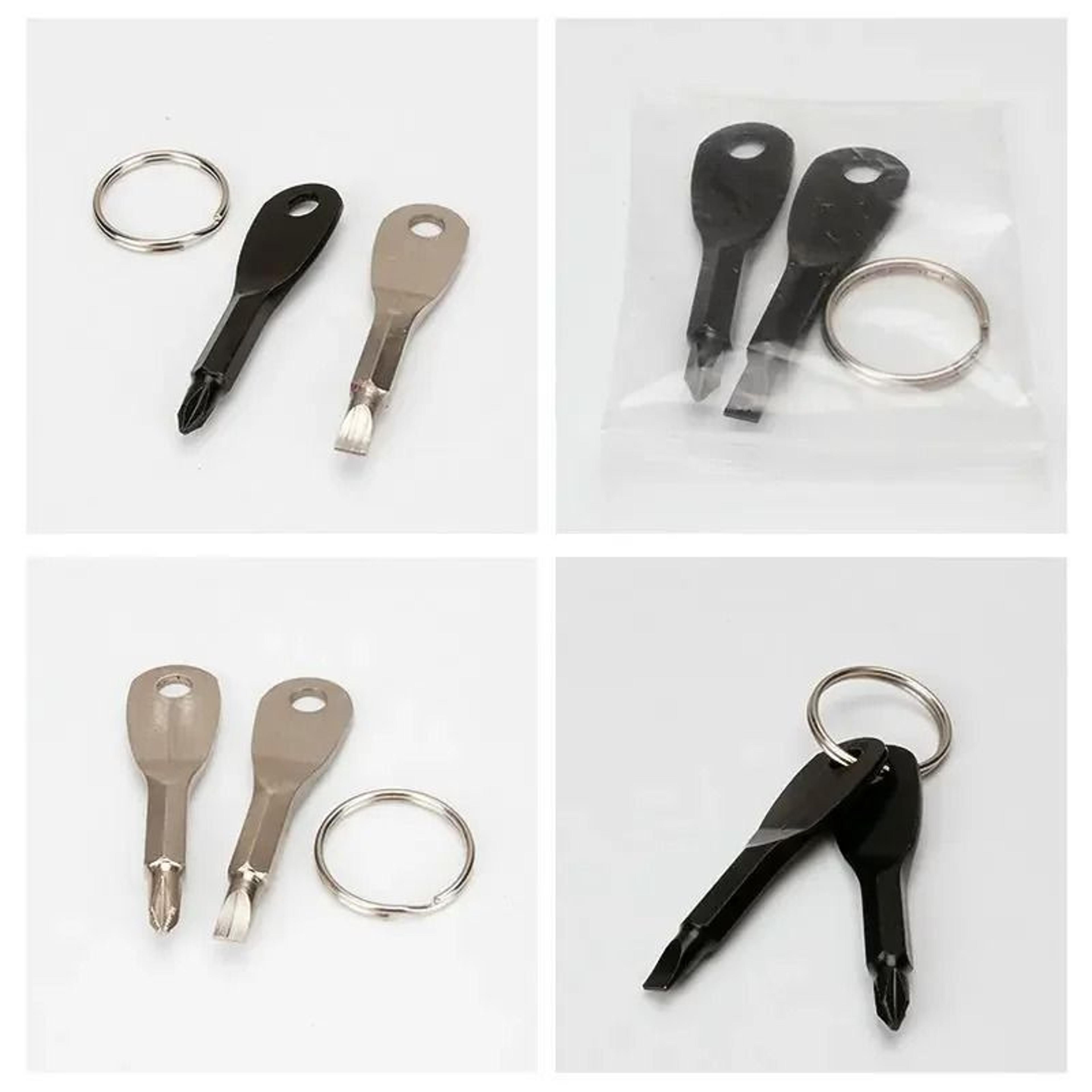 EDC Multi Tool Keychain Screwdriver Portable Outdoor Emergency Repair Tool 15
