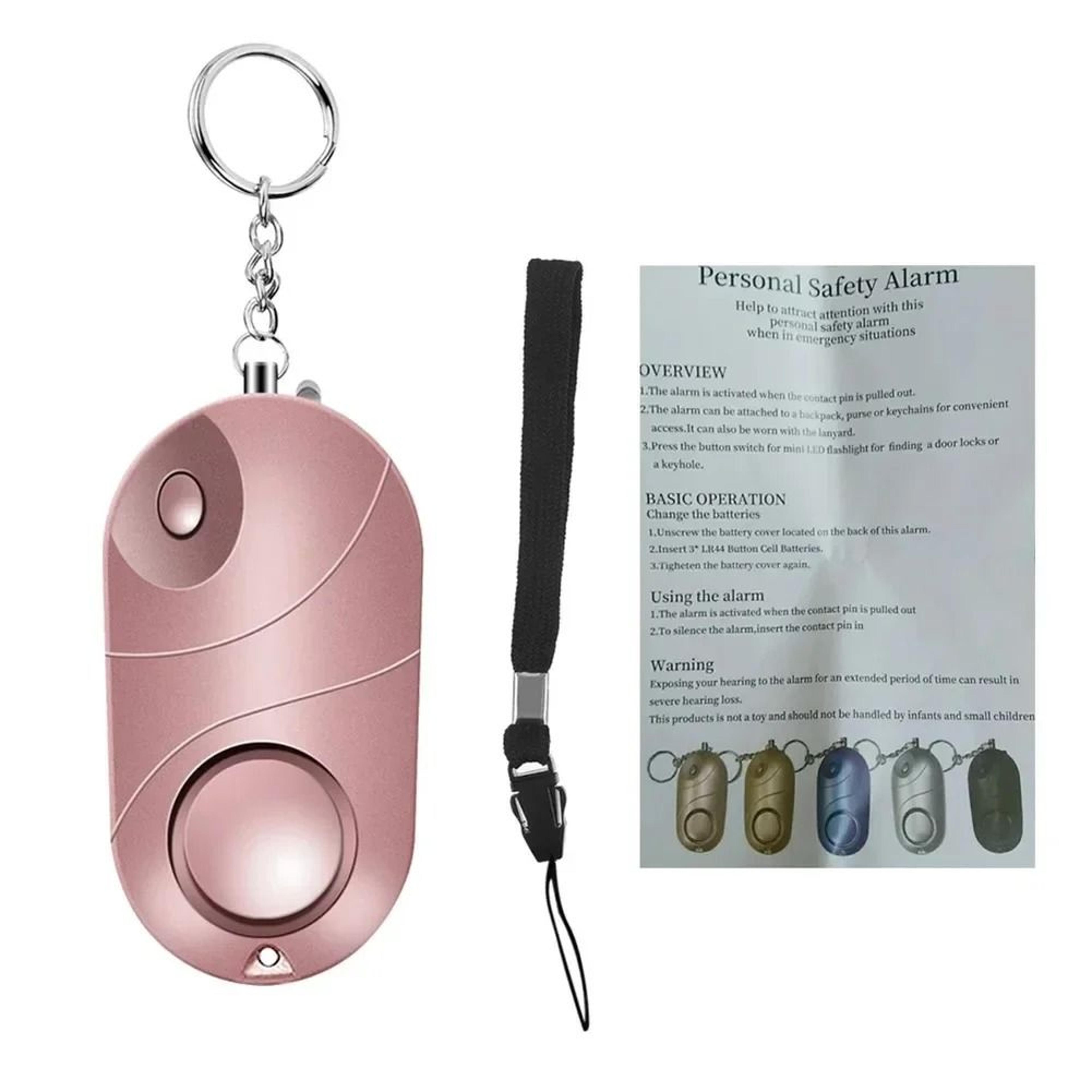 Personal Safety Alarm Keychain With LED Flashlight For Emergency Protection 16
