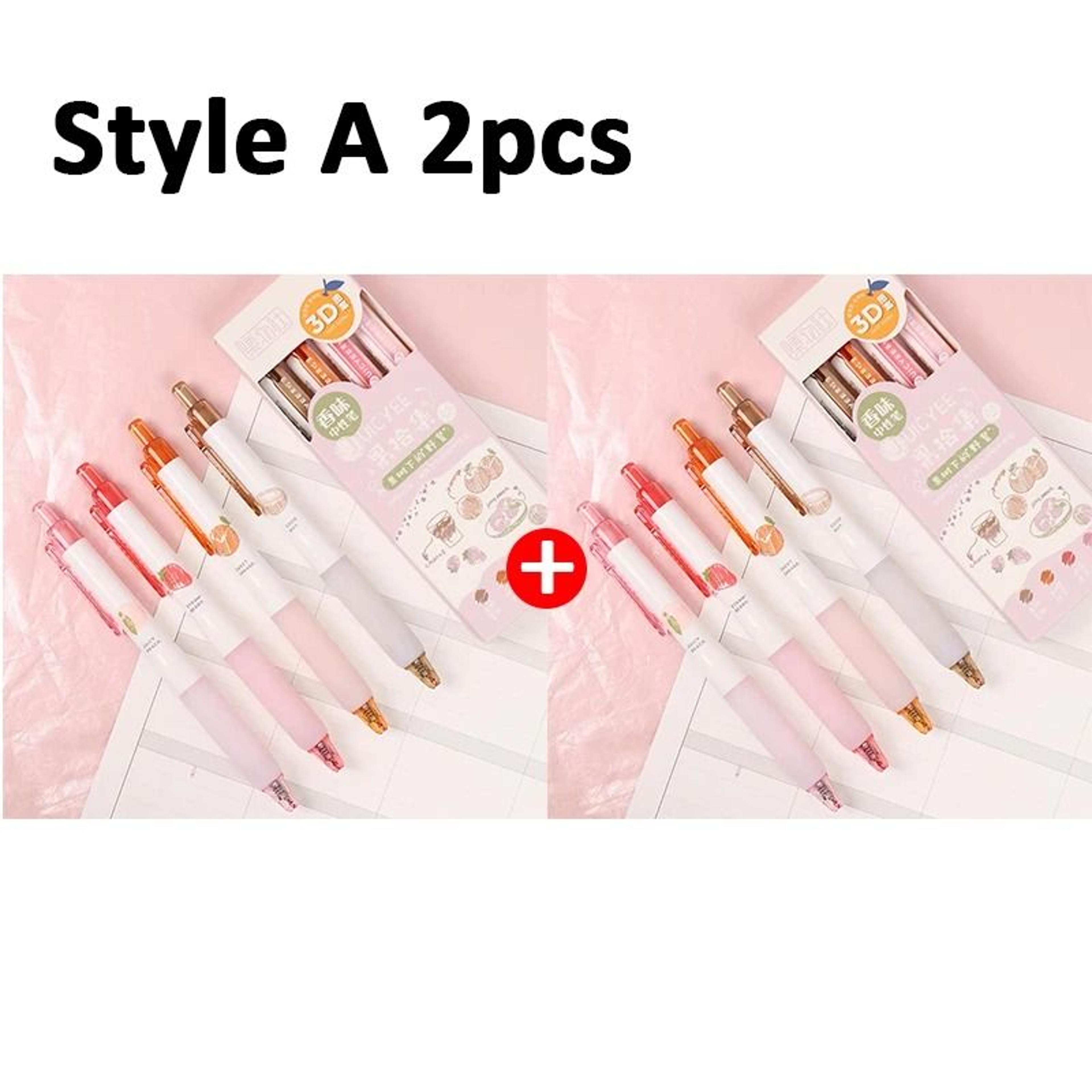 Fruit Scented Colored Gel Pens 05mm Smooth Writing Cute School Art Pens 4