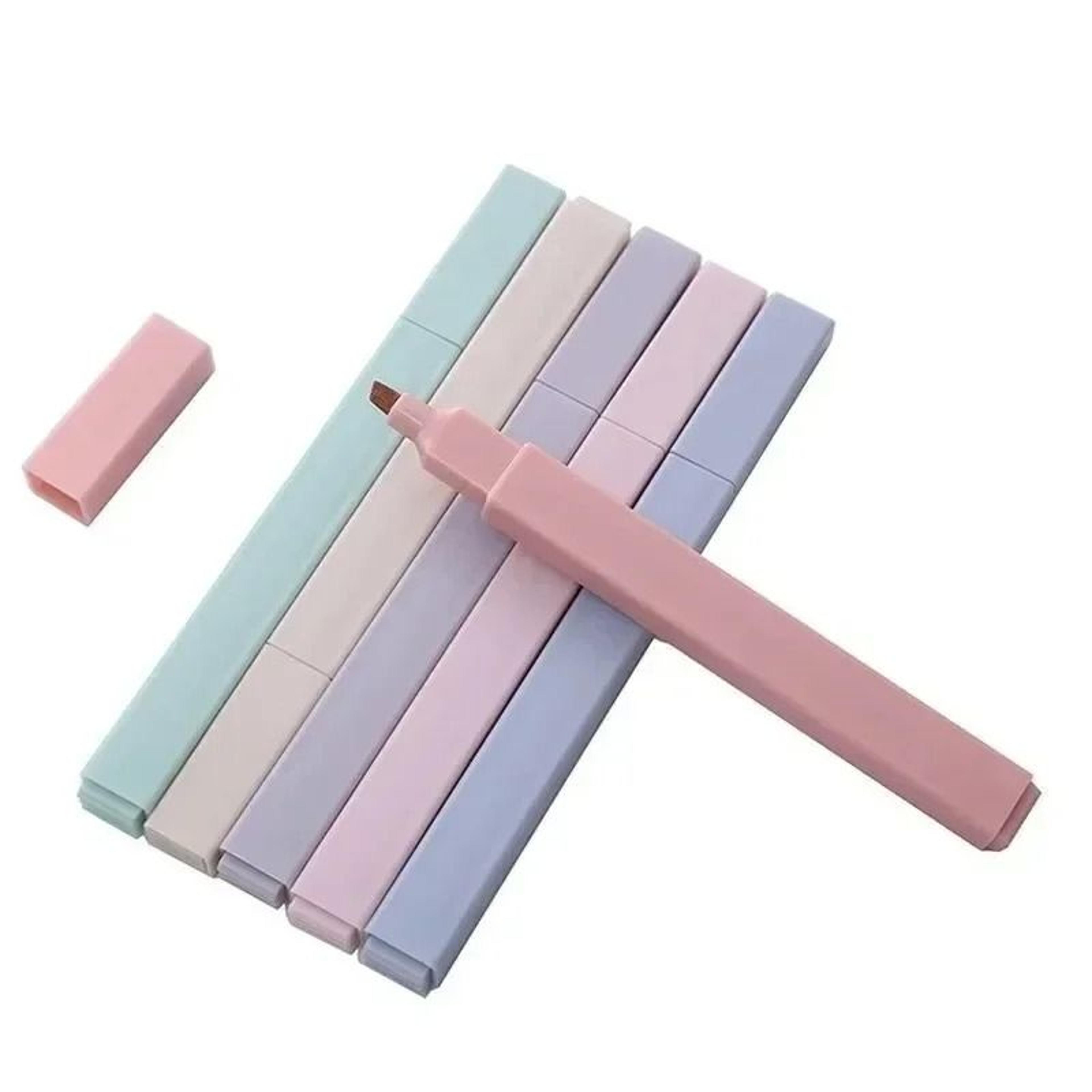 pastel highlighter set kawaii stationery markers soft color study pens 6 pack