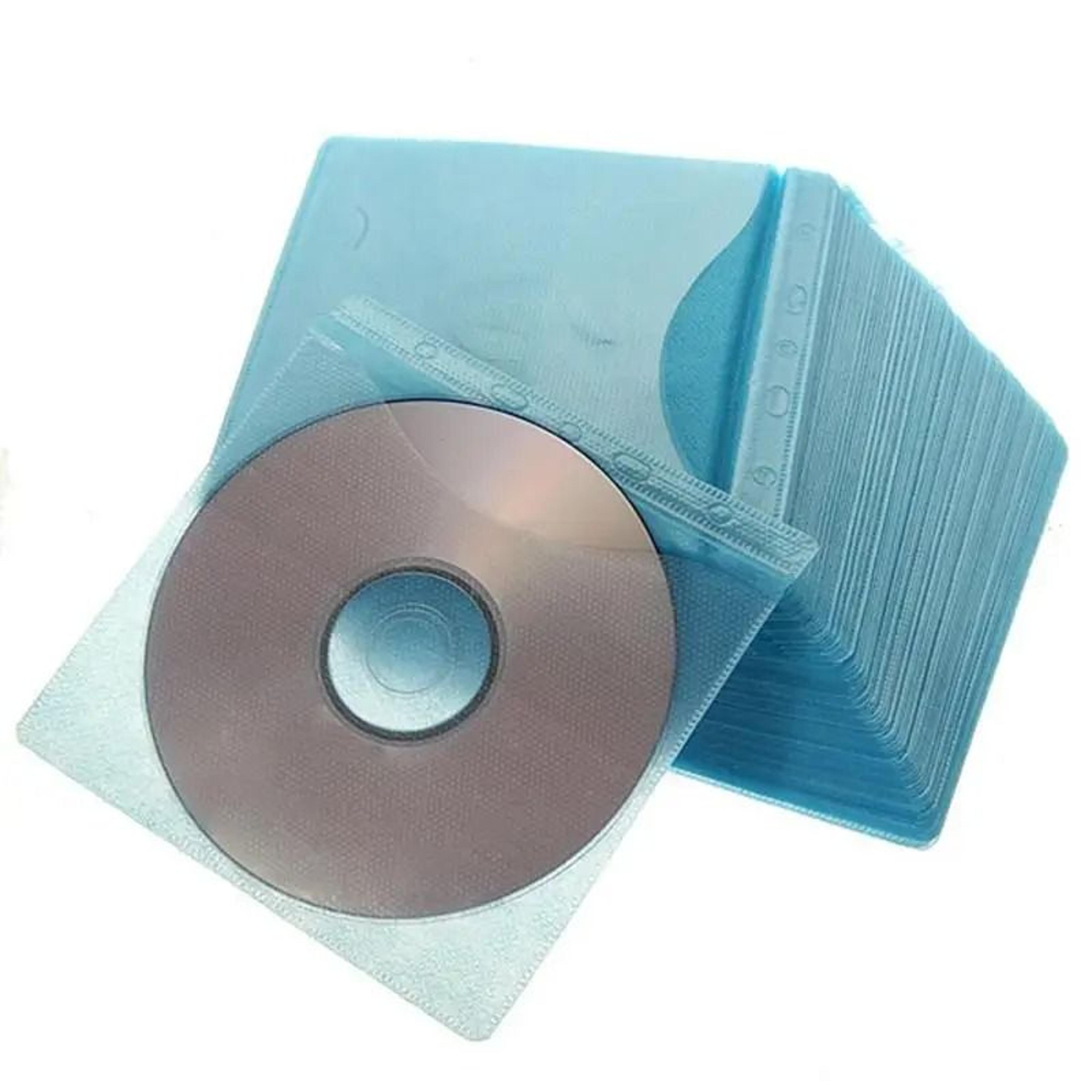 CD DVD Storage Sleeves Double Sided Disc Holder Pack 100 Pieces 5