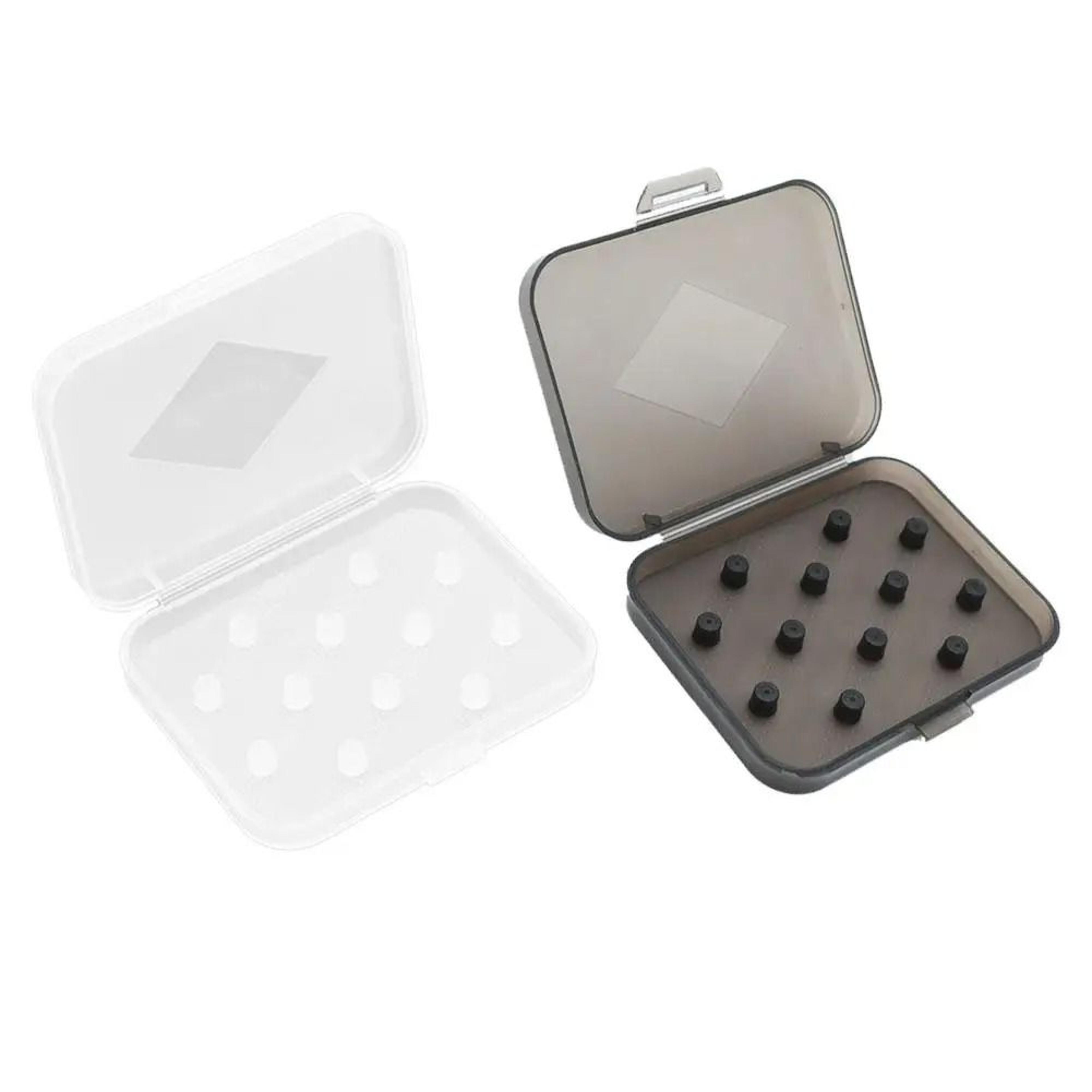 portable silicone earbud storage case transparent eartip organizer box