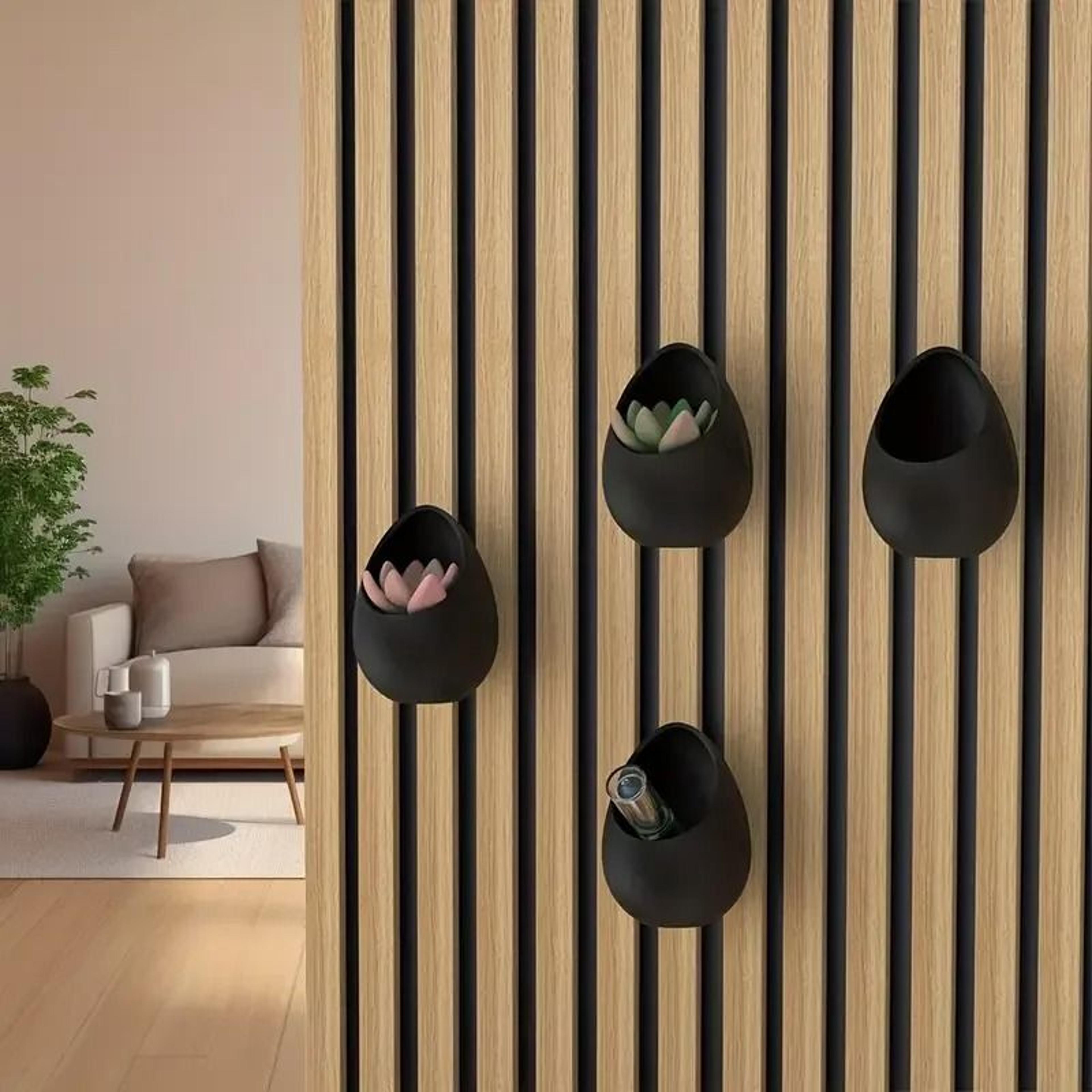 acoustic panel tray soundproof shelf wall plant display organizer