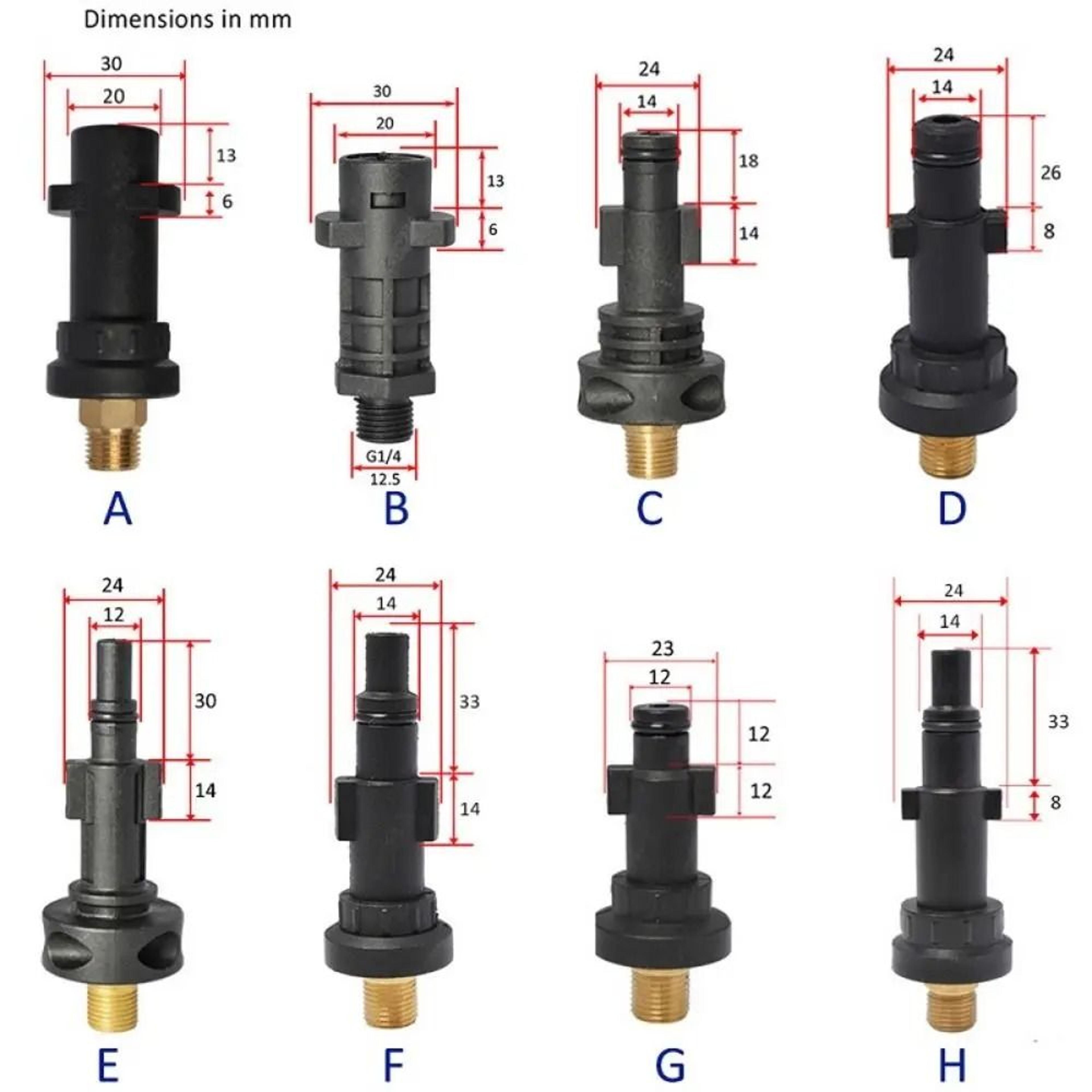 karcher pressure washer adapter g1/4 foam cannon connector quick connect fitting