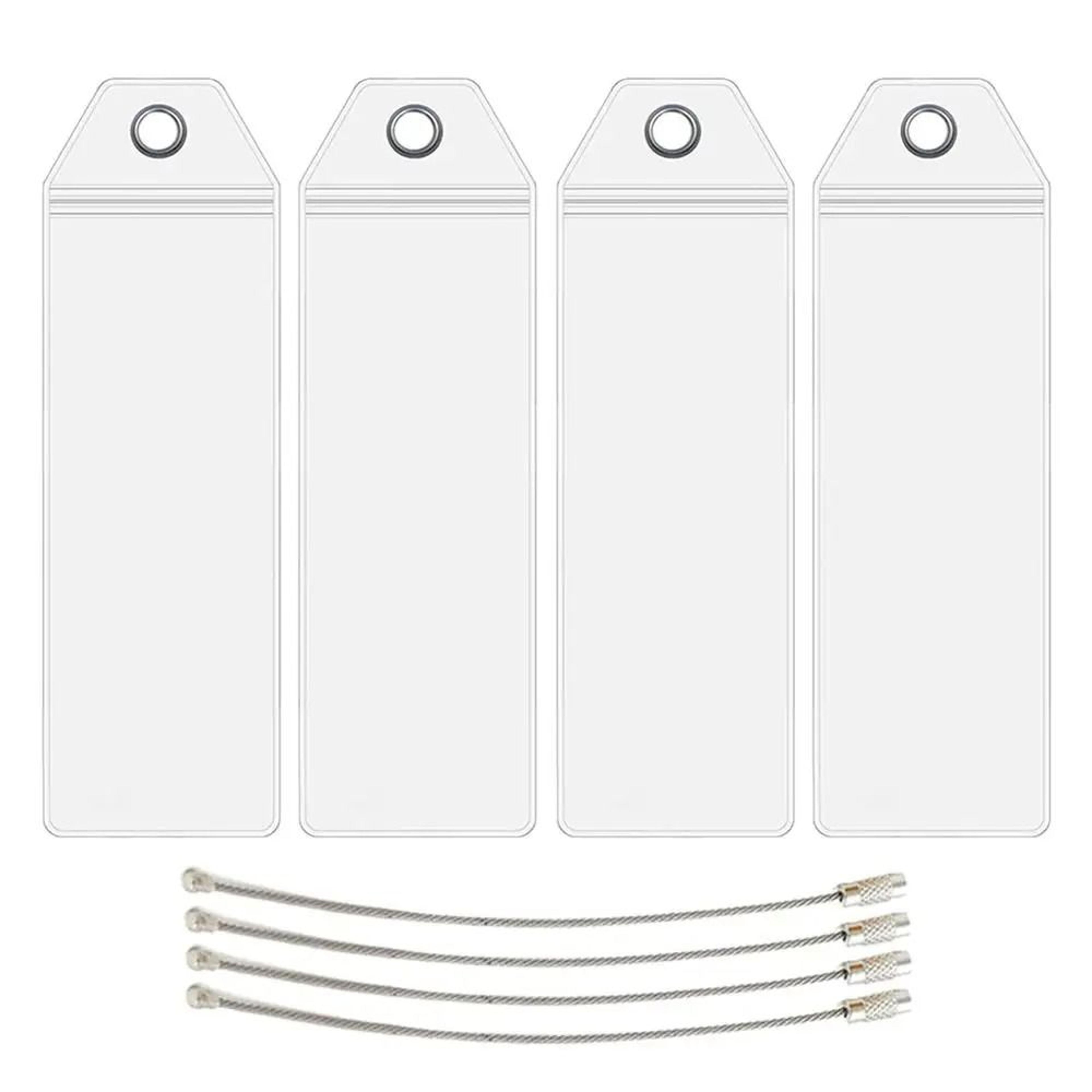cruise luggage tag holder travel suitcase label with steel loop secure tag cover